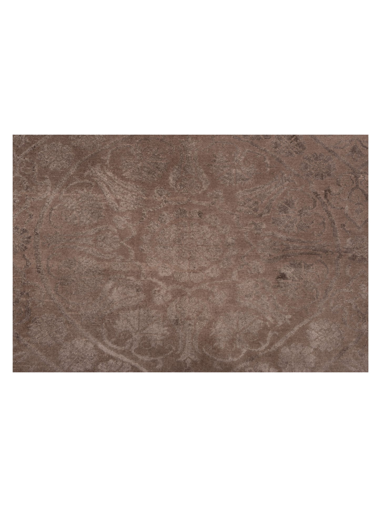 Defne Allium Brown Brown 8x9.10 Hand Knotted Rug