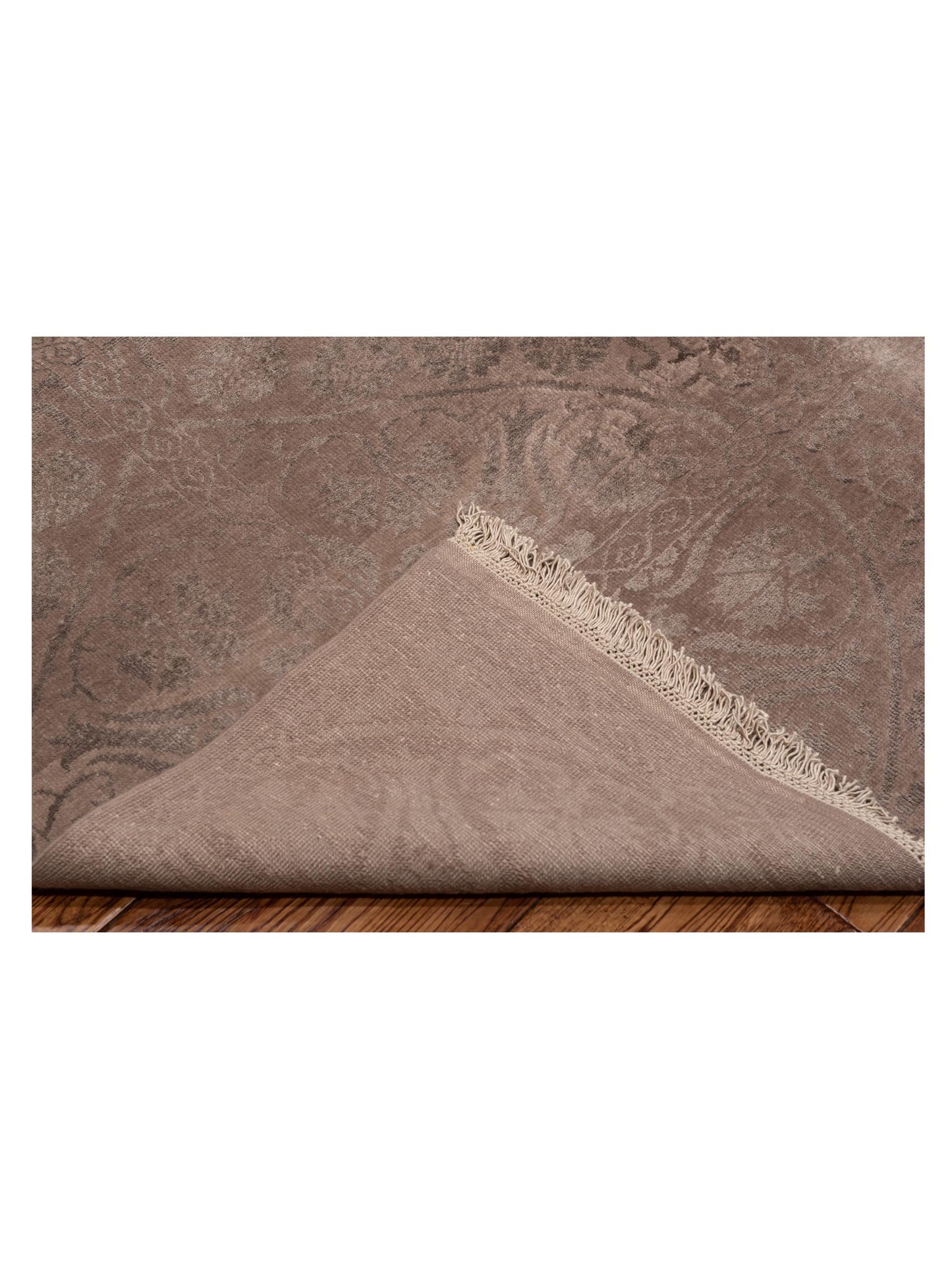 Defne Allium Brown Brown 8x9.10 Hand Knotted Rug