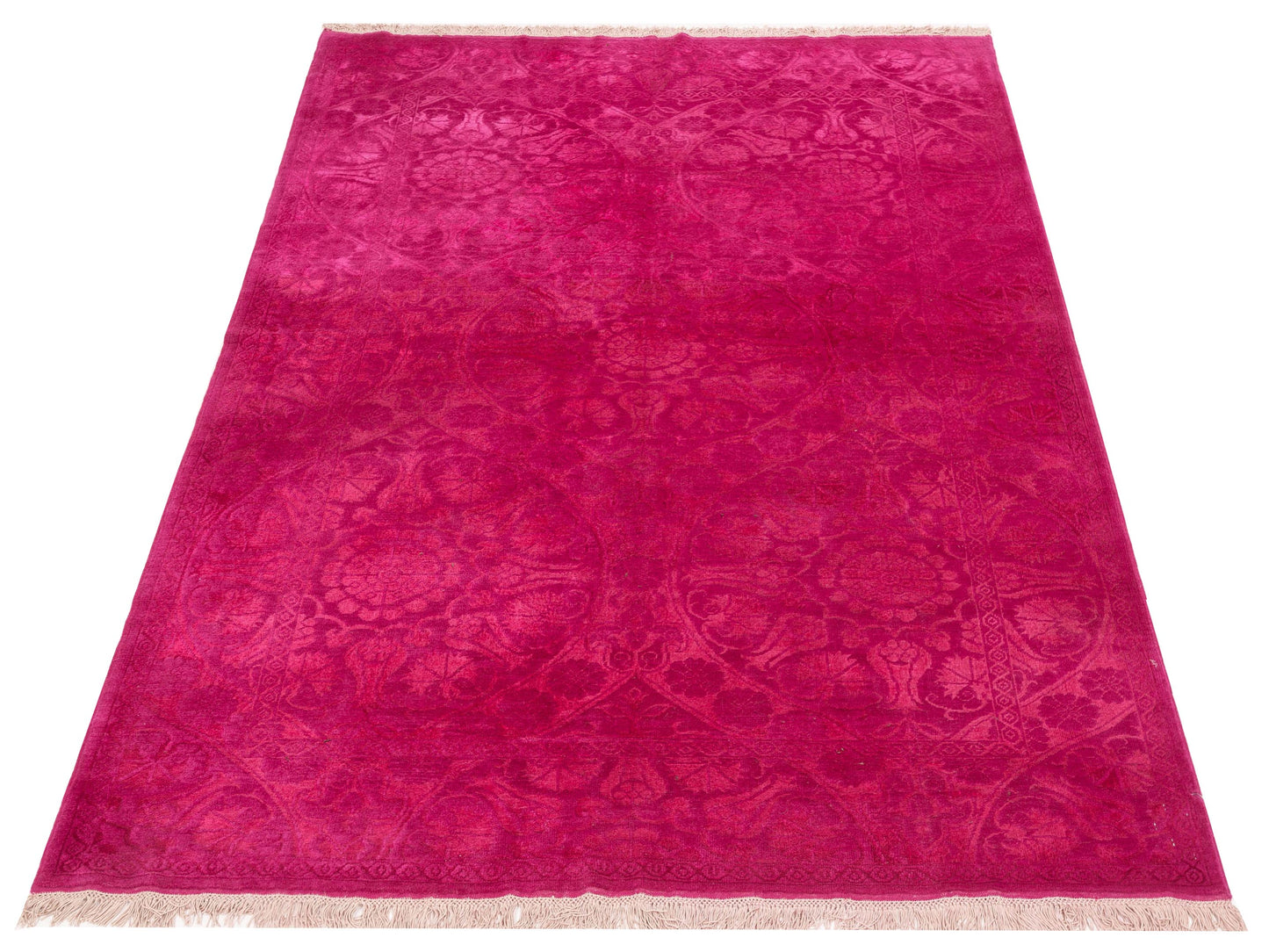 Color Bouquet 148671 Pink Pink 5.7x7.8 Hand Knotted Rug