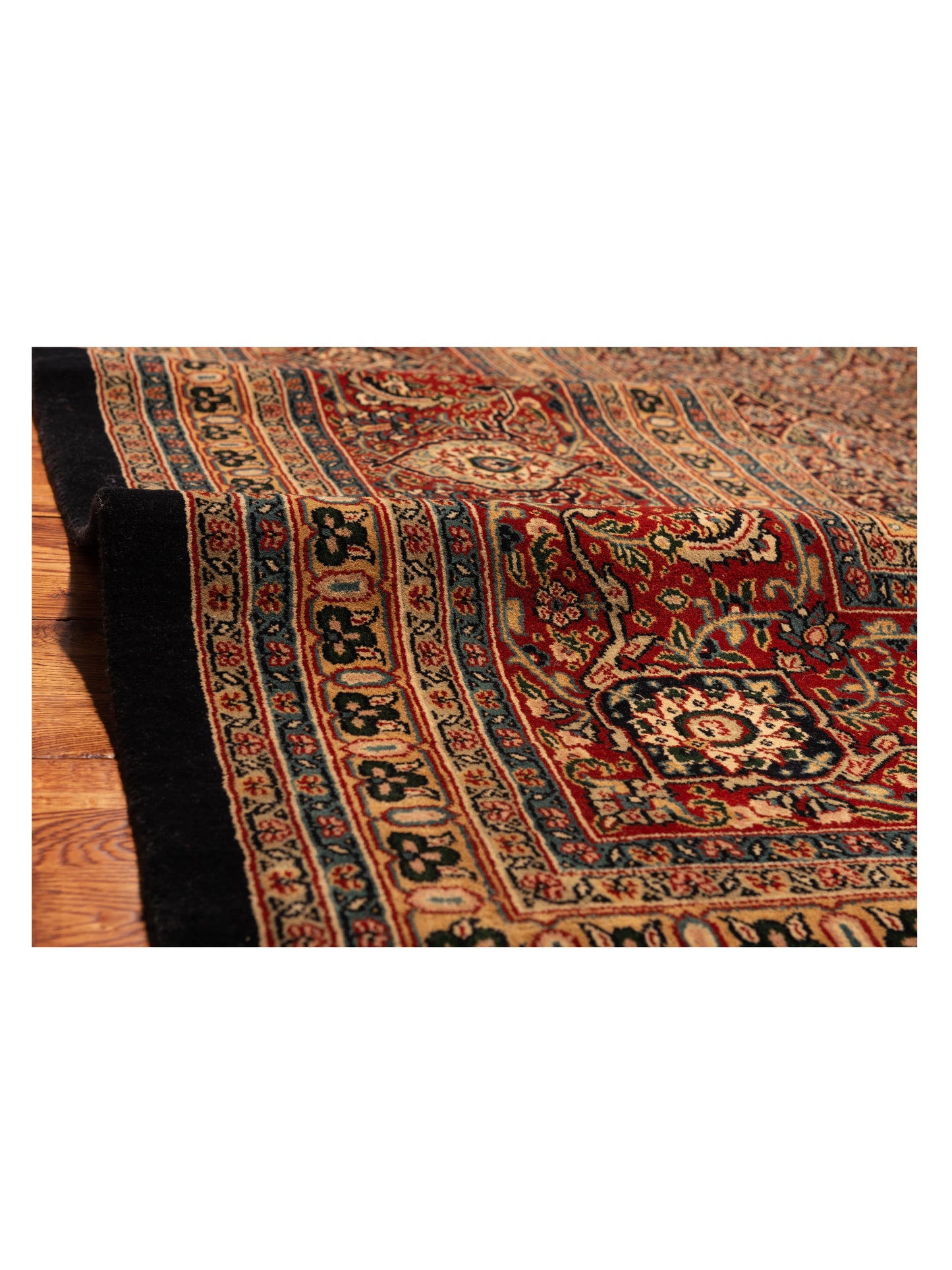 Crown 148697 Black Red 13.10x24.3 Hand Knotted Rug