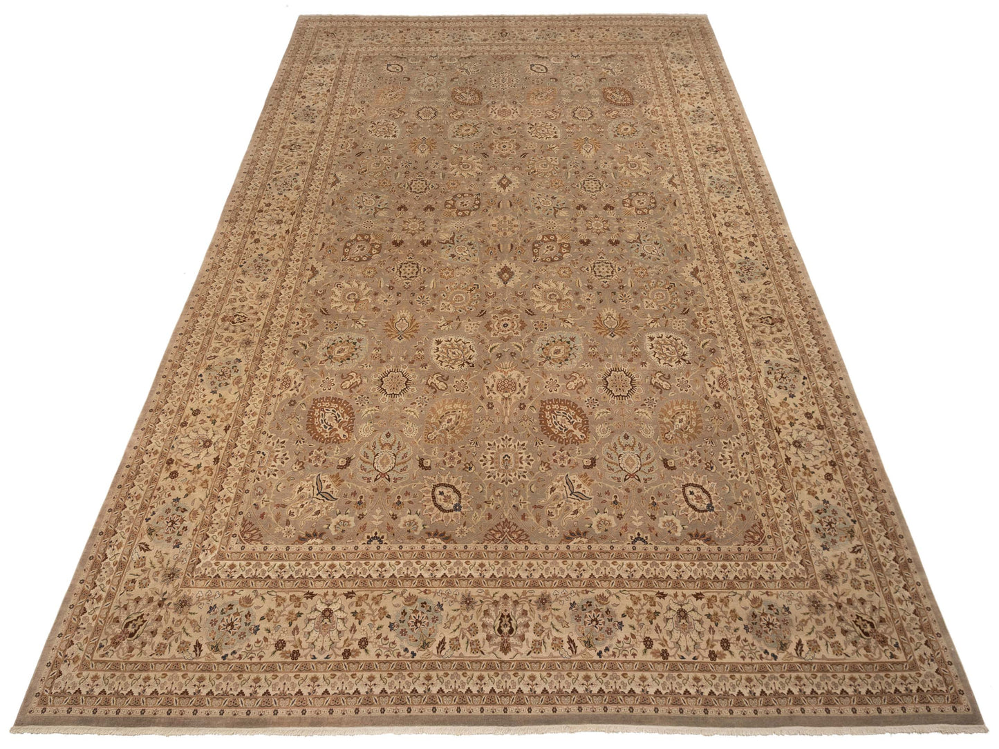 Haji Jalili 148698 Brown Beige 13.9x20.2 Hand Knotted Rug