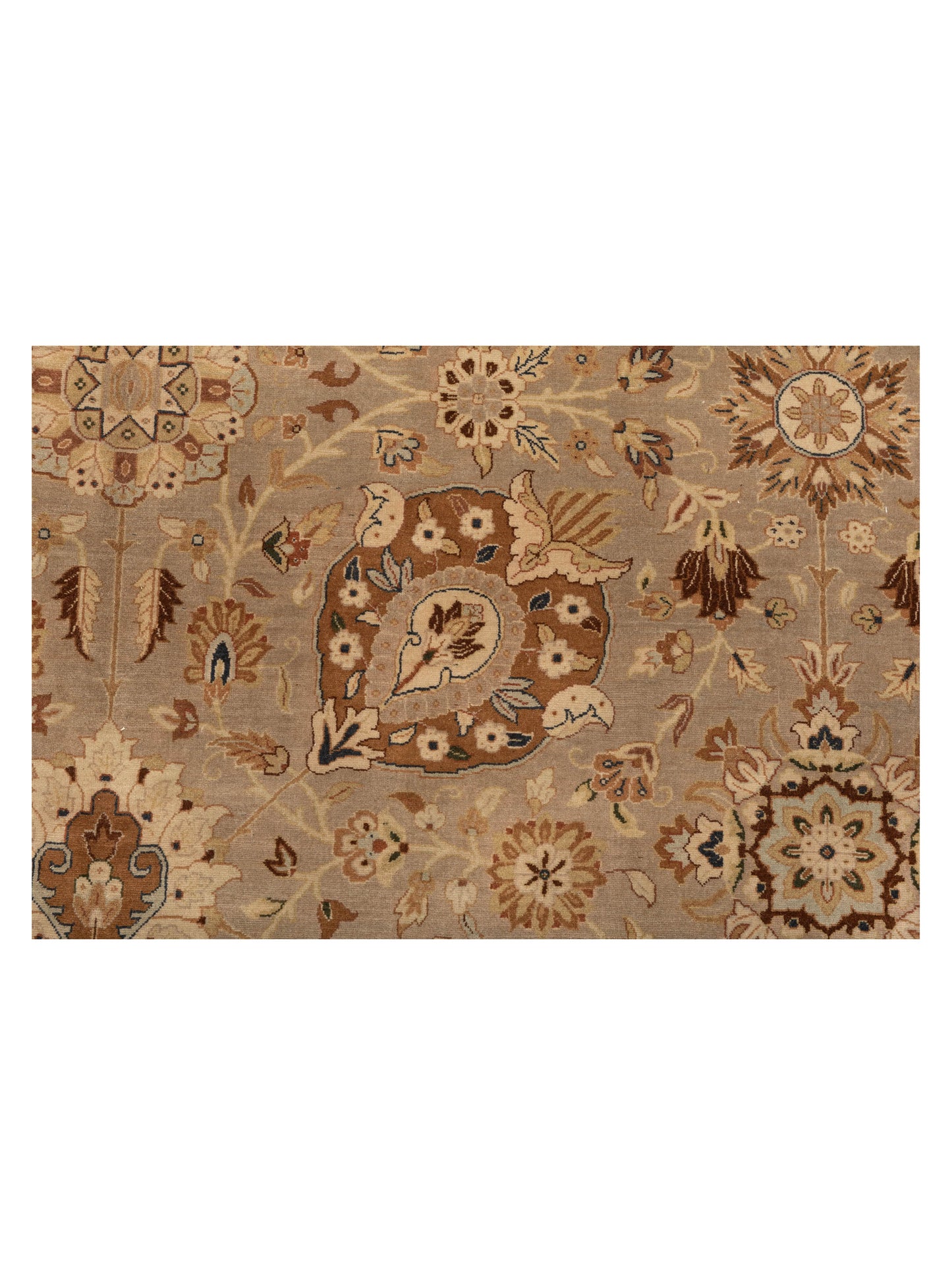 Haji Jalili 148698 Brown Beige 13.9x20.2 Hand Knotted Rug