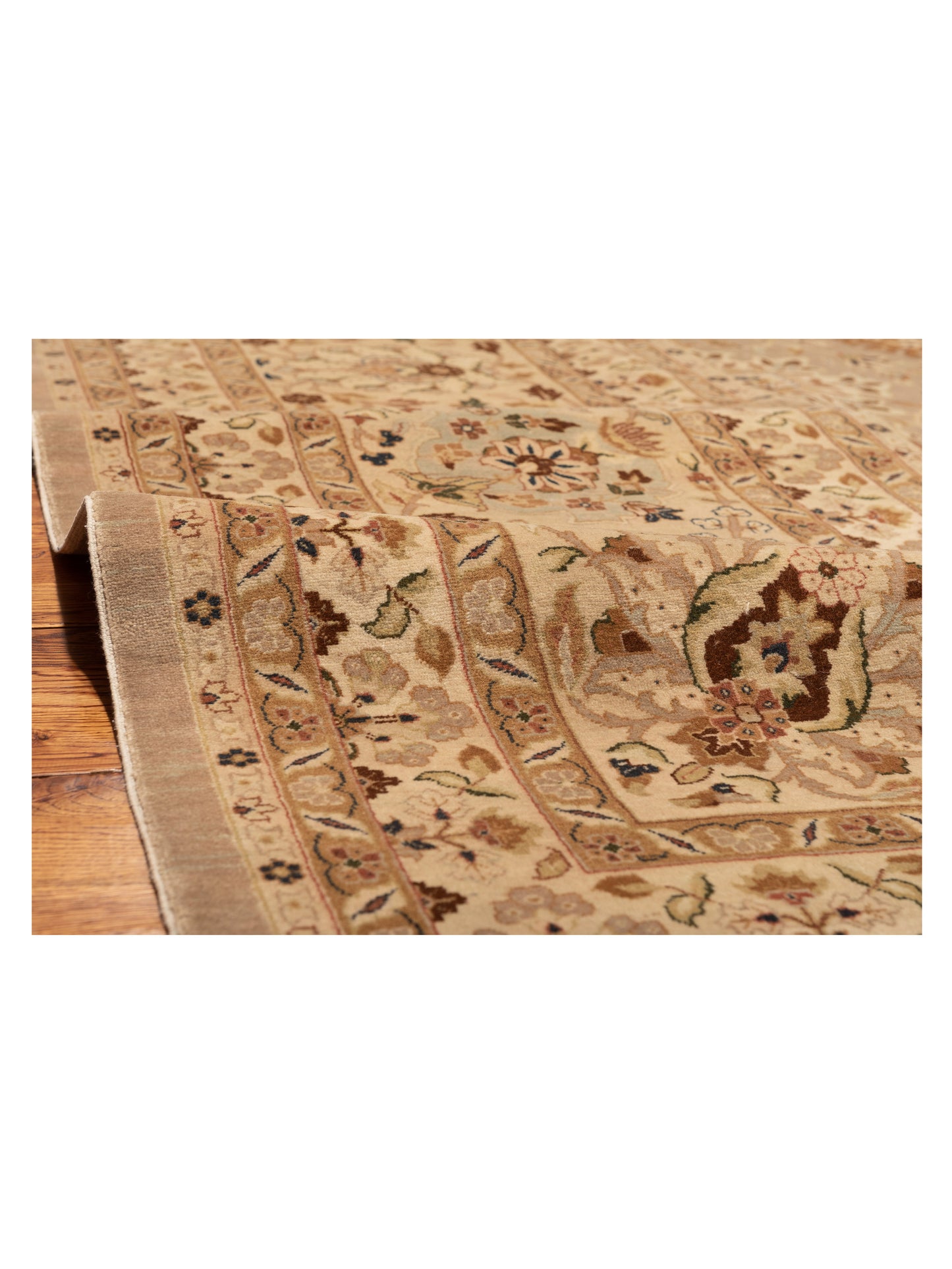 Haji Jalili 148698 Brown Beige 13.9x20.2 Hand Knotted Rug