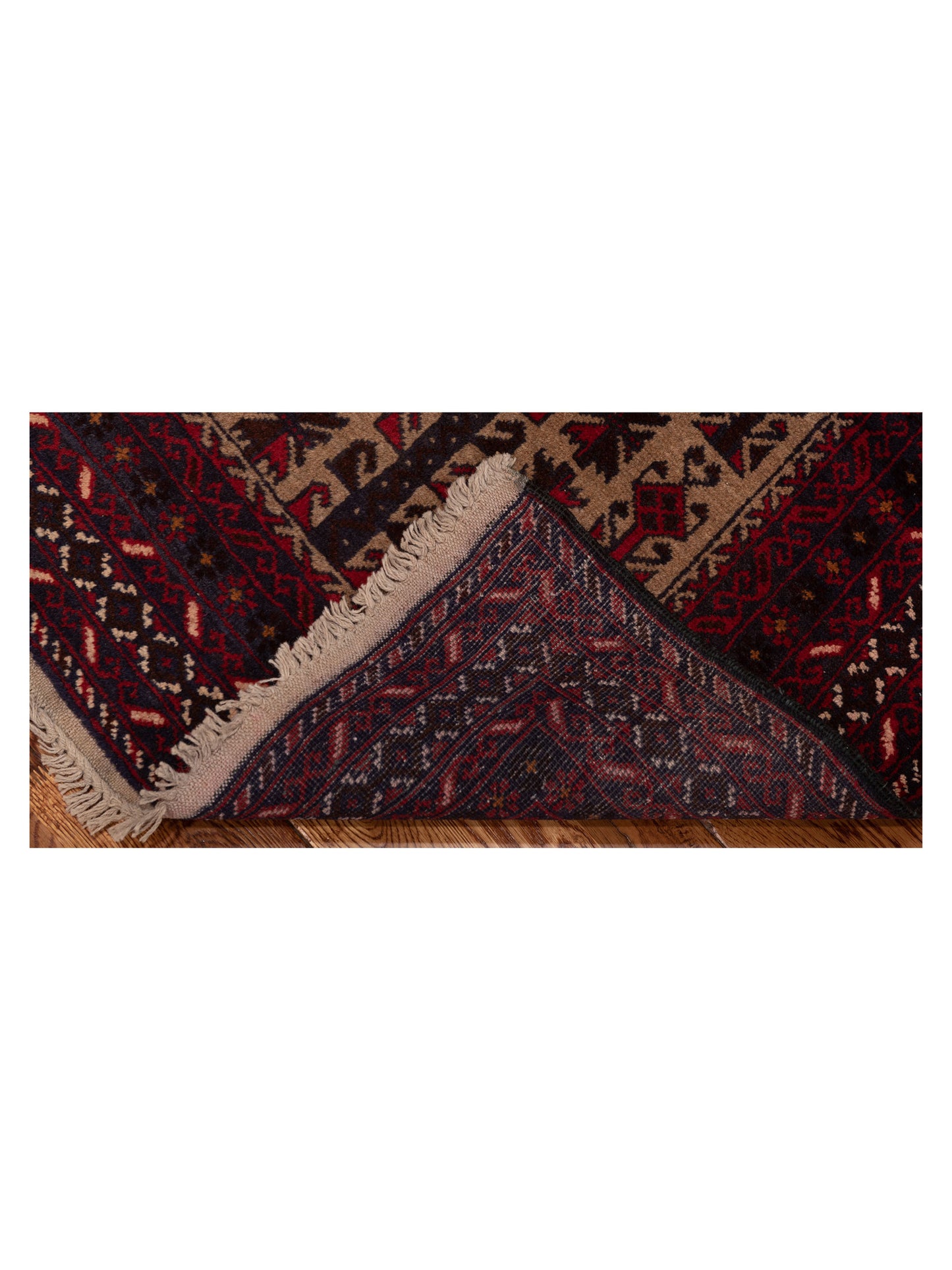 Afghan Belcik 148702 Beige Brown 2.10x4.11 Hand Knotted Rug