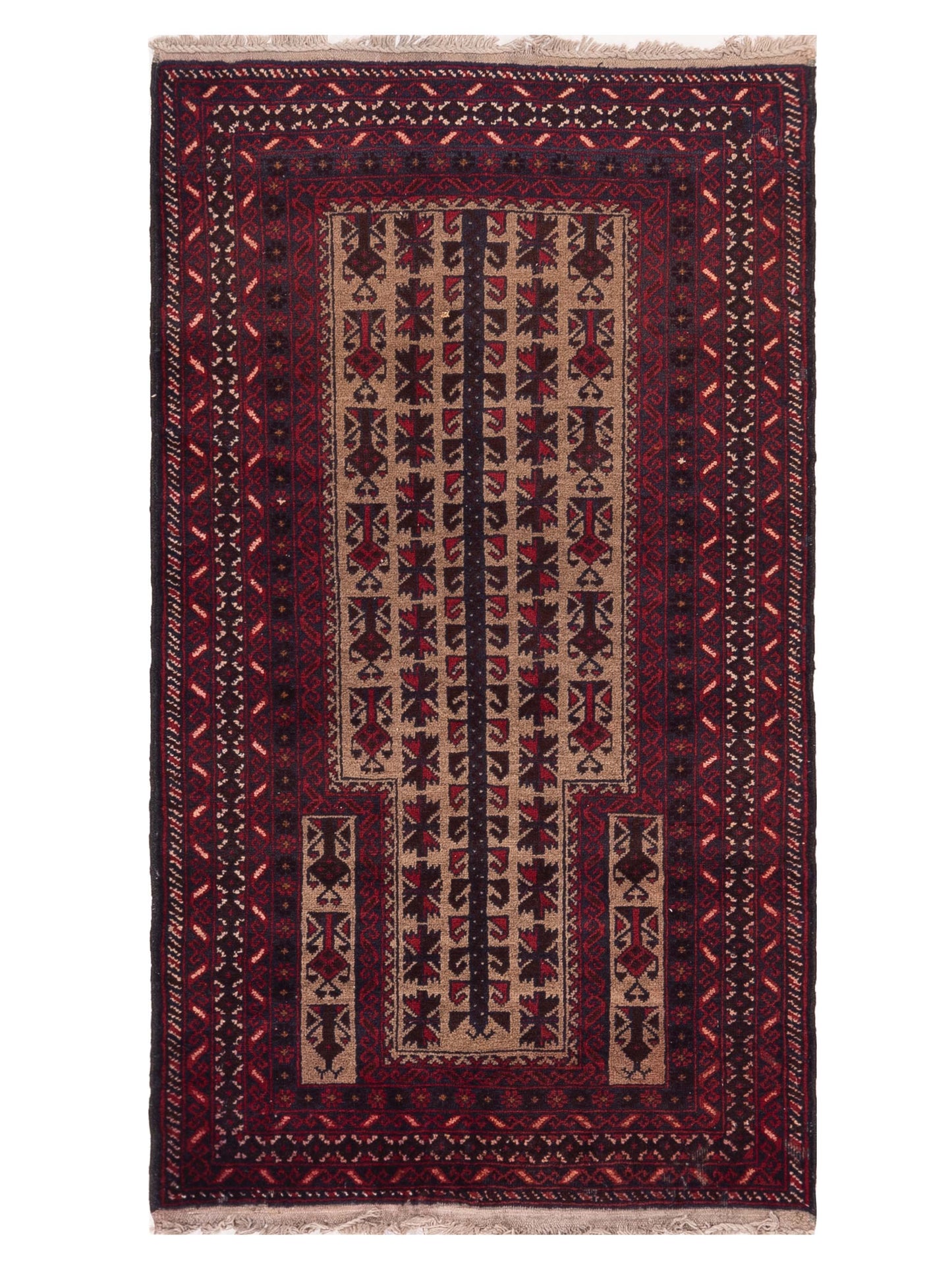 Nomad Afghan Belcik Beige Brown Tribal