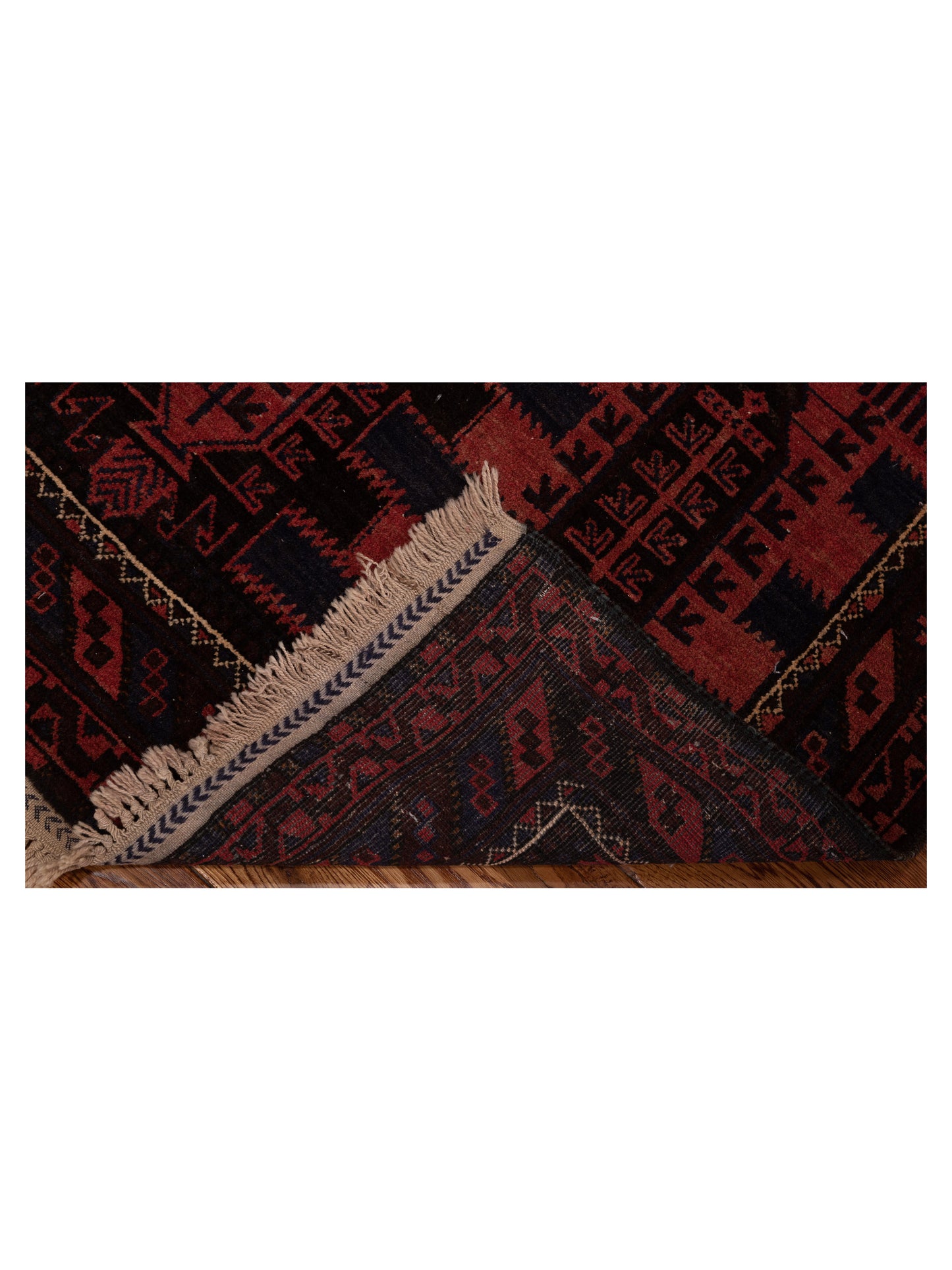 Afghan Belcik 148703 Red Brown 3x4.7 Hand Knotted Rug