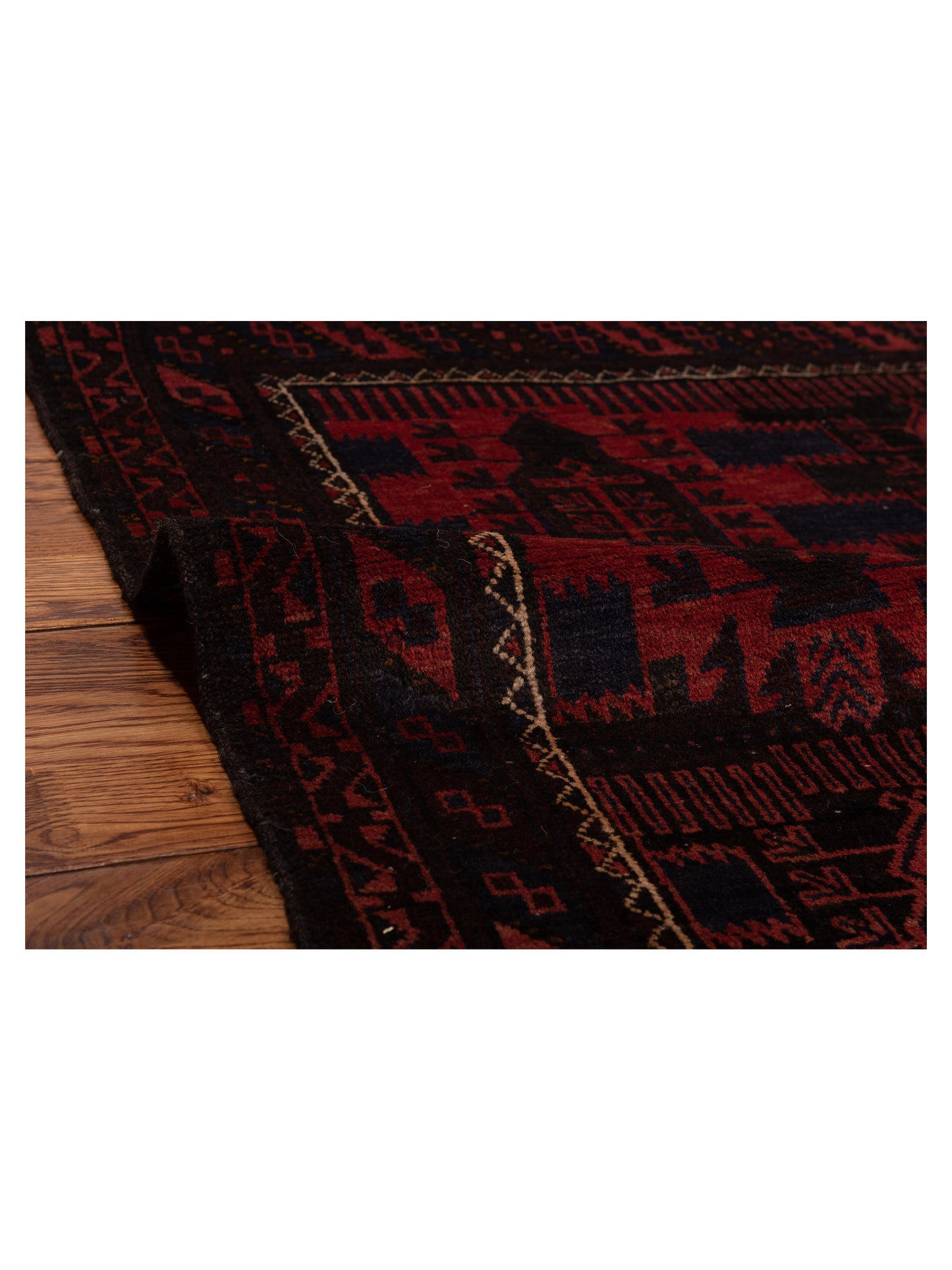 Afghan Belcik 148703 Red Brown 3x4.7 Hand Knotted Rug