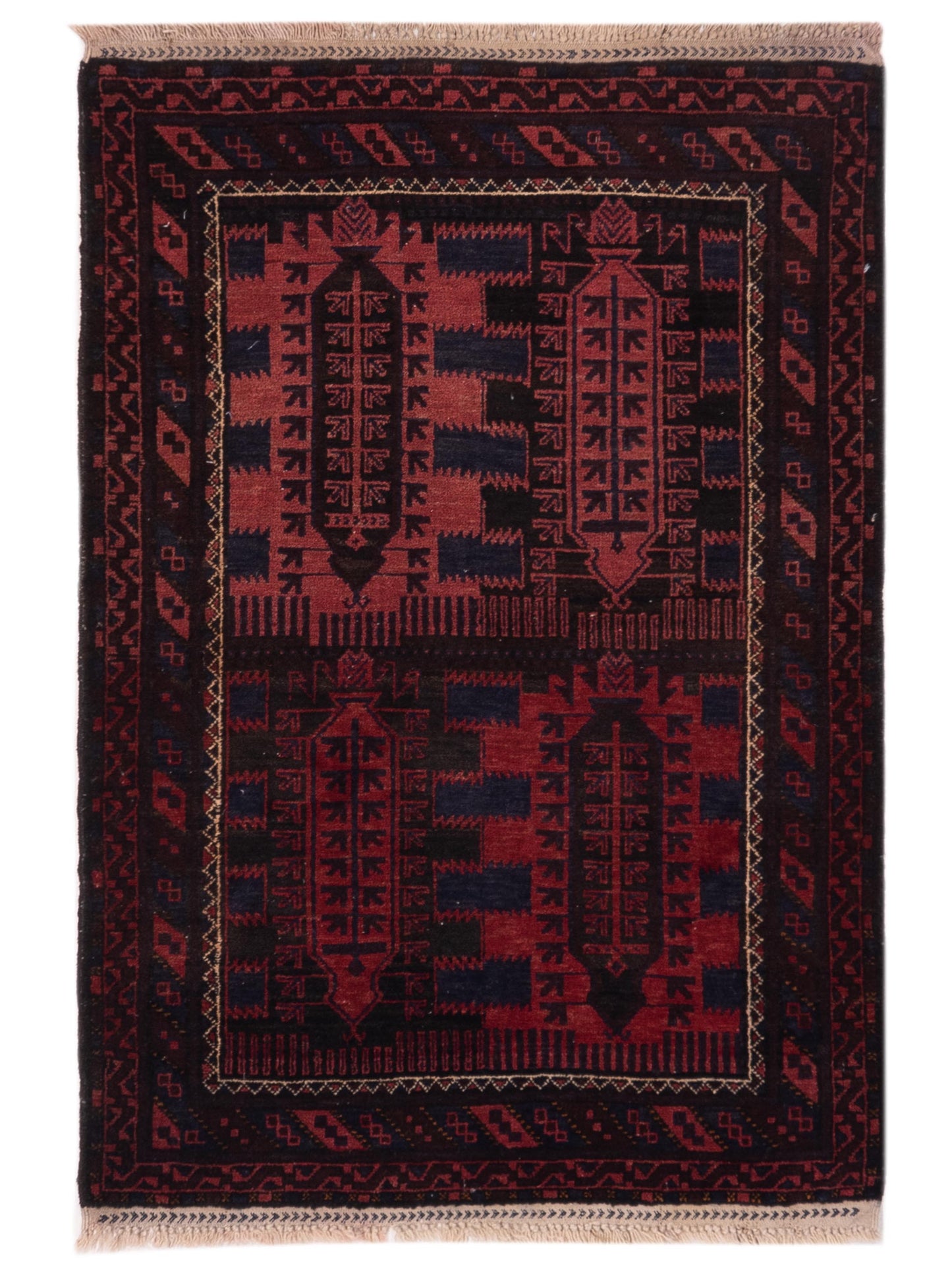 Nomad Afghan Belcik Red Brown Tribal