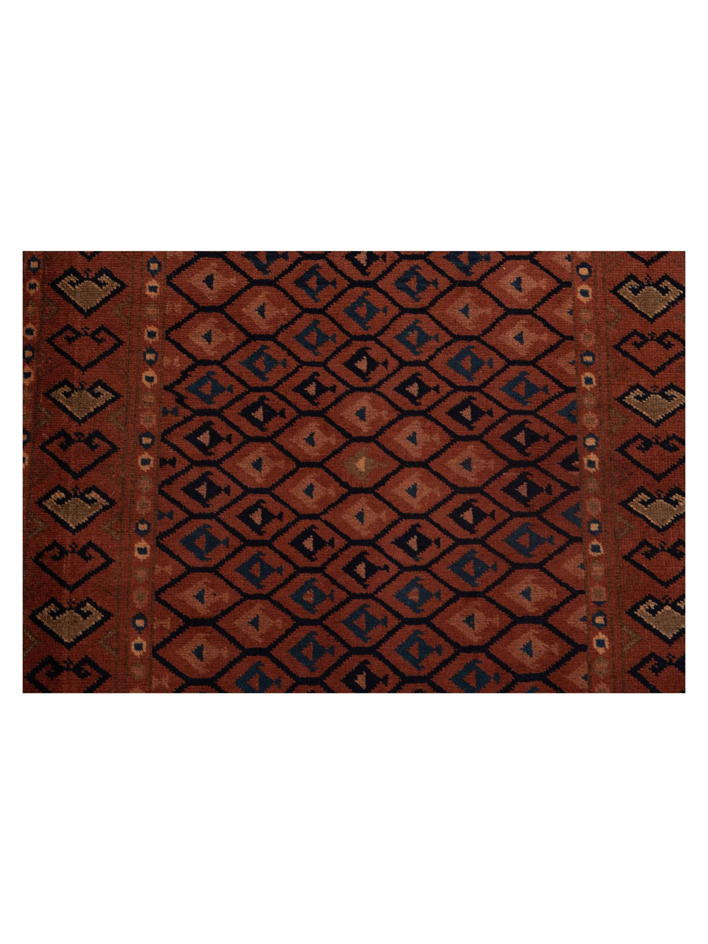 Afghan Belcik 148709 Red Red 3x9.8 Hand Knotted Rug