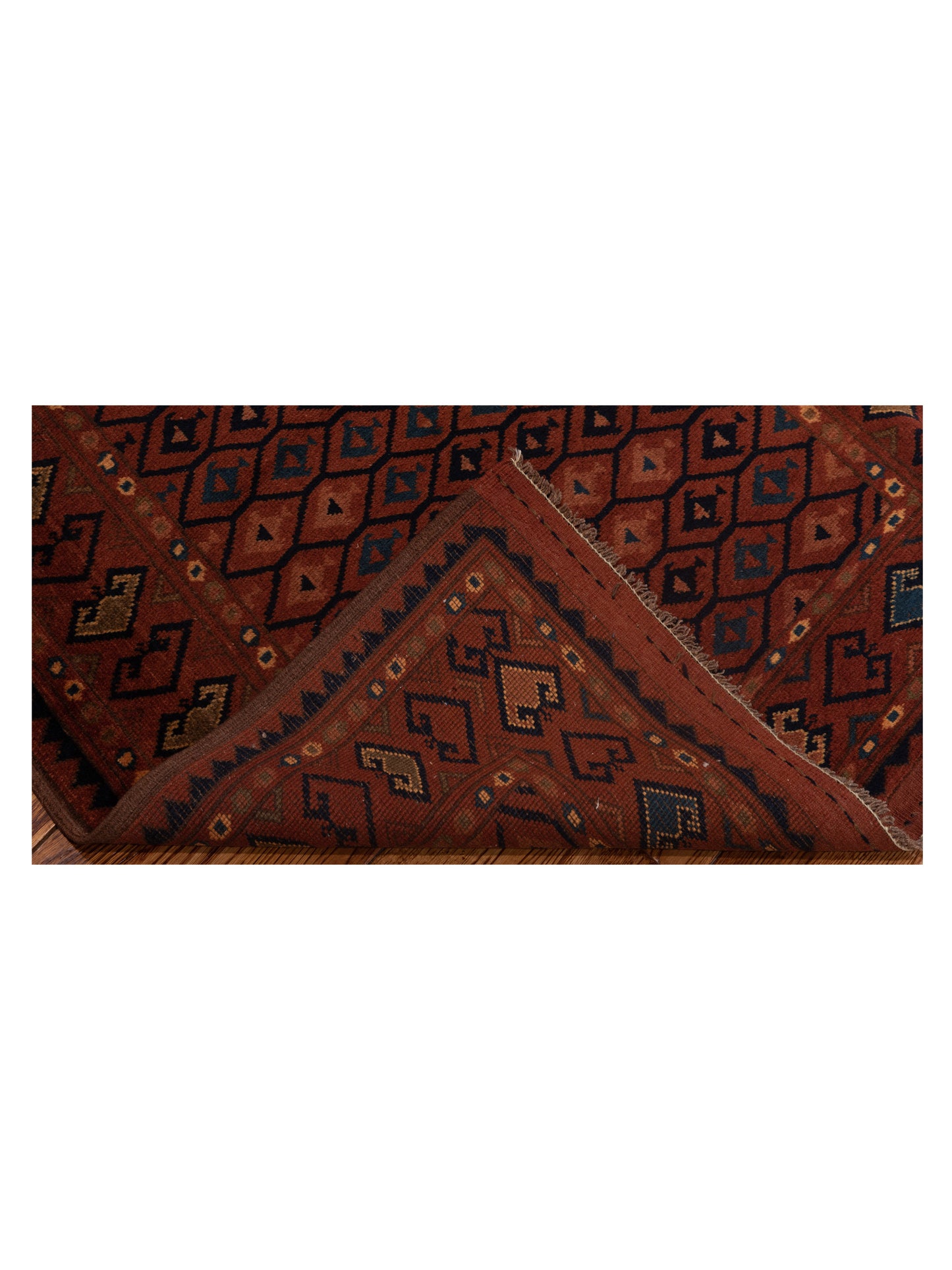 Afghan Belcik 148709 Red Red 3x9.8 Hand Knotted Rug