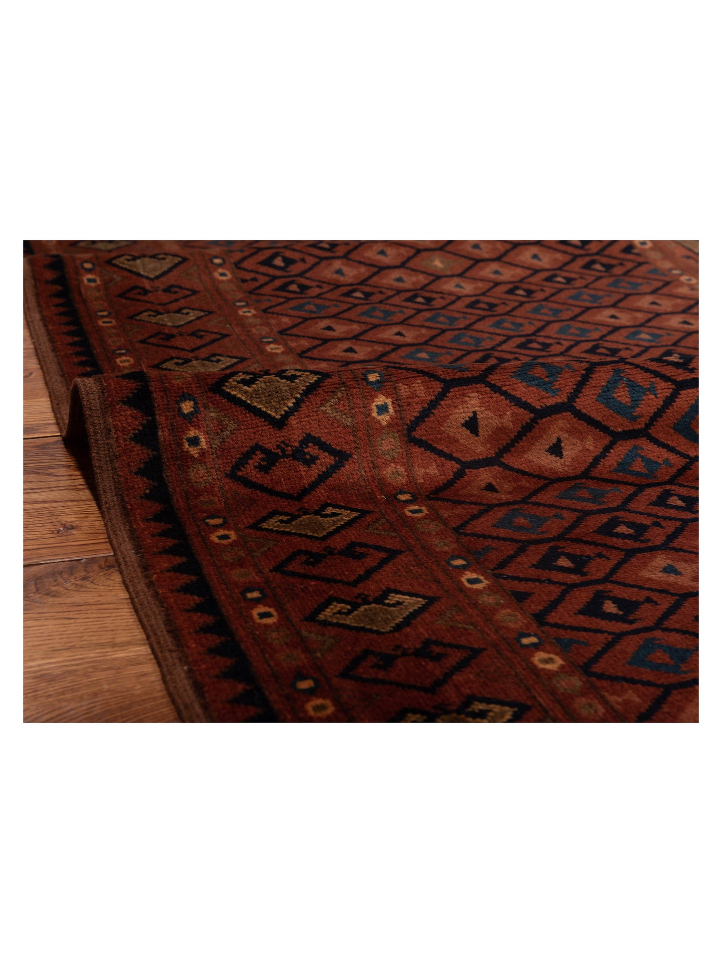 Afghan Belcik 148709 Red Red 3x9.8 Hand Knotted Rug