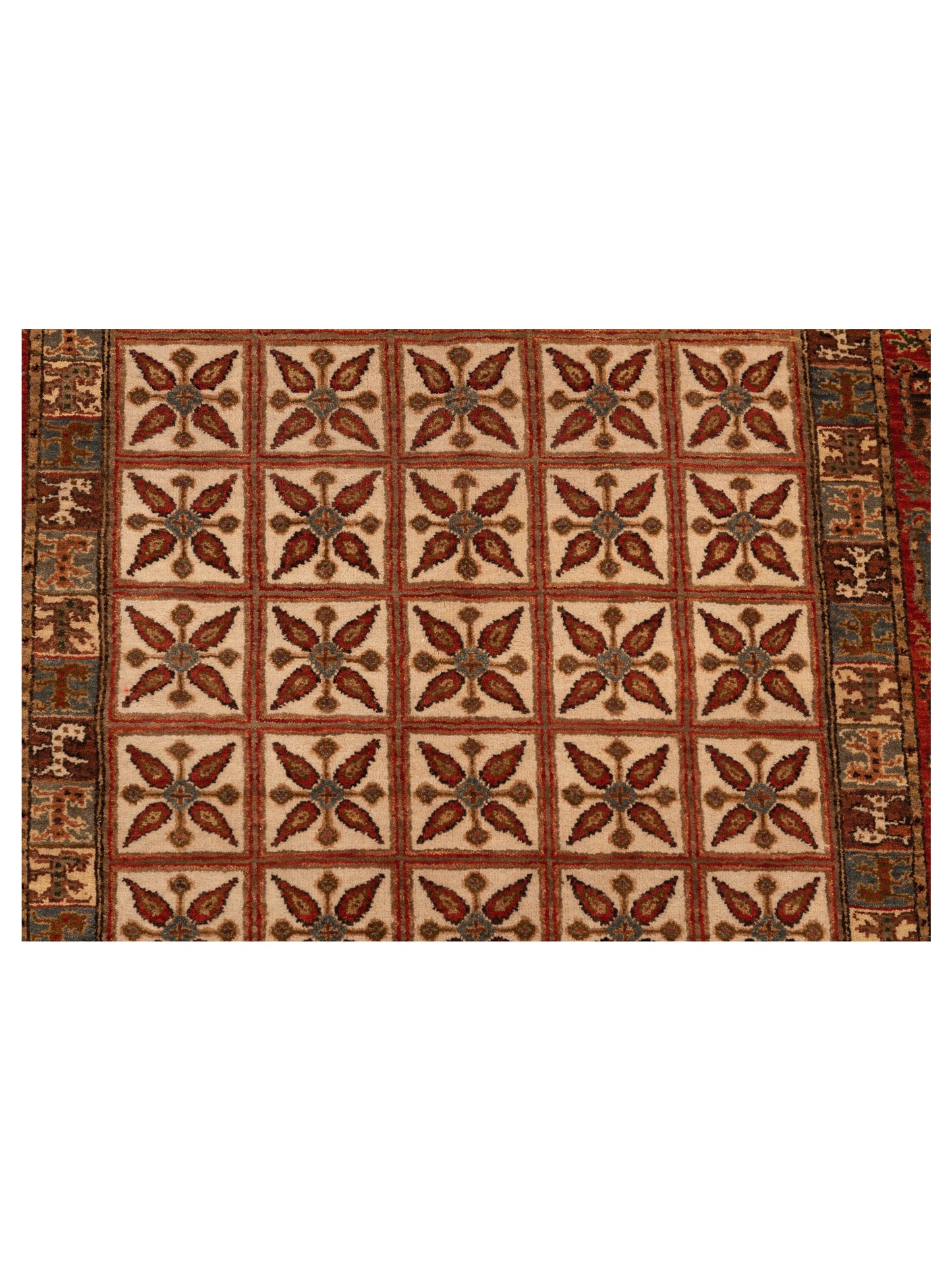 Akcha 148711 Rust Ivory 5.2x7.10 Hand Knotted Rug
