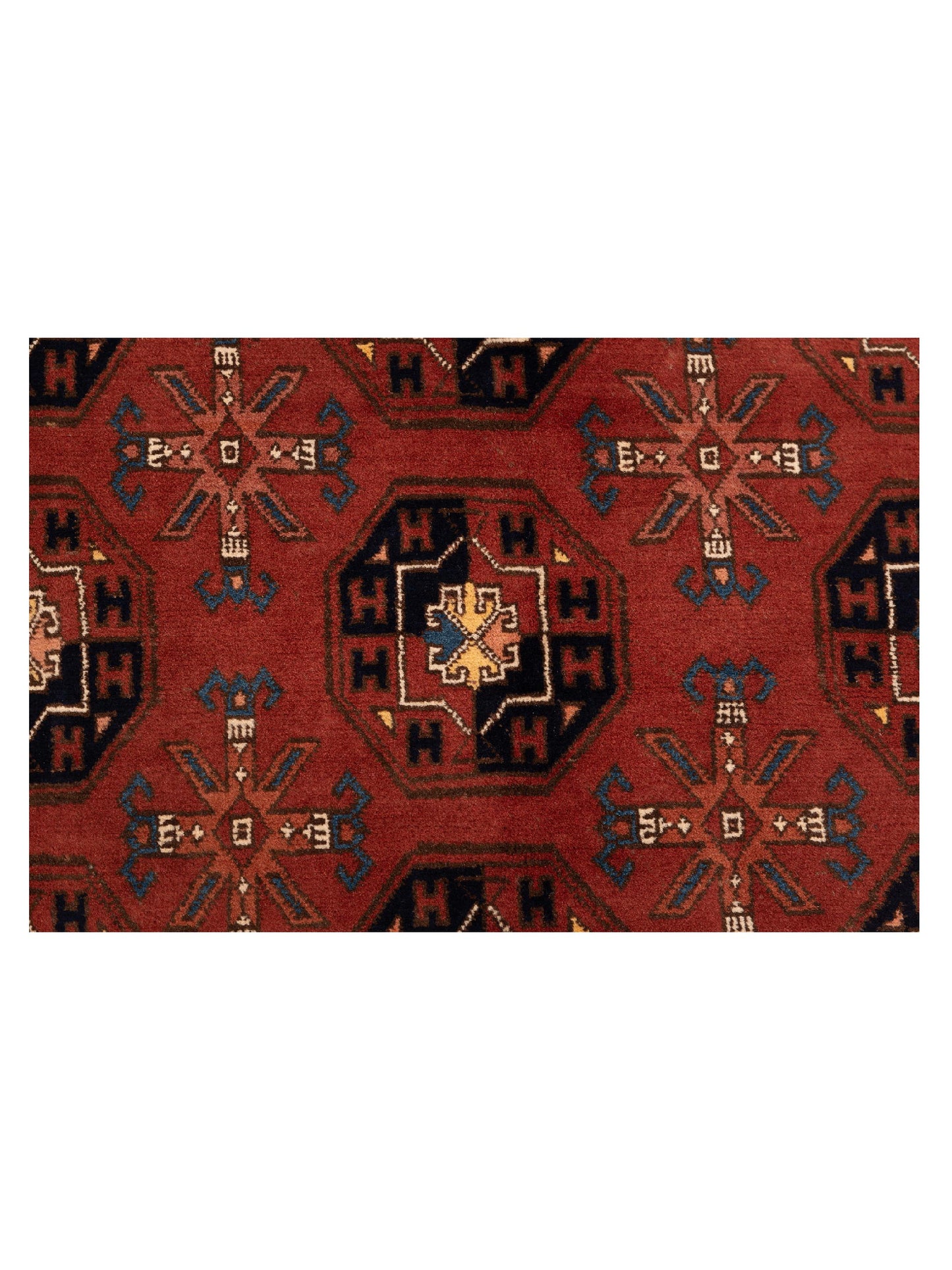 Afghan Belcik 148712 Red Red 5.3x6.8 Hand Knotted Rug