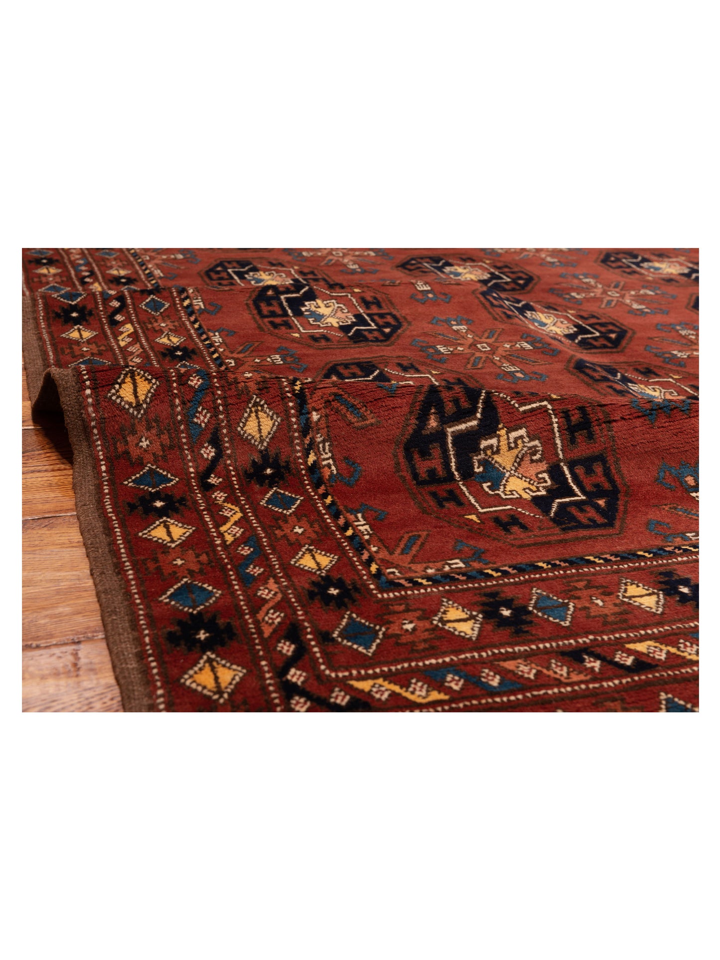 Afghan Belcik 148712 Red Red 5.3x6.8 Hand Knotted Rug