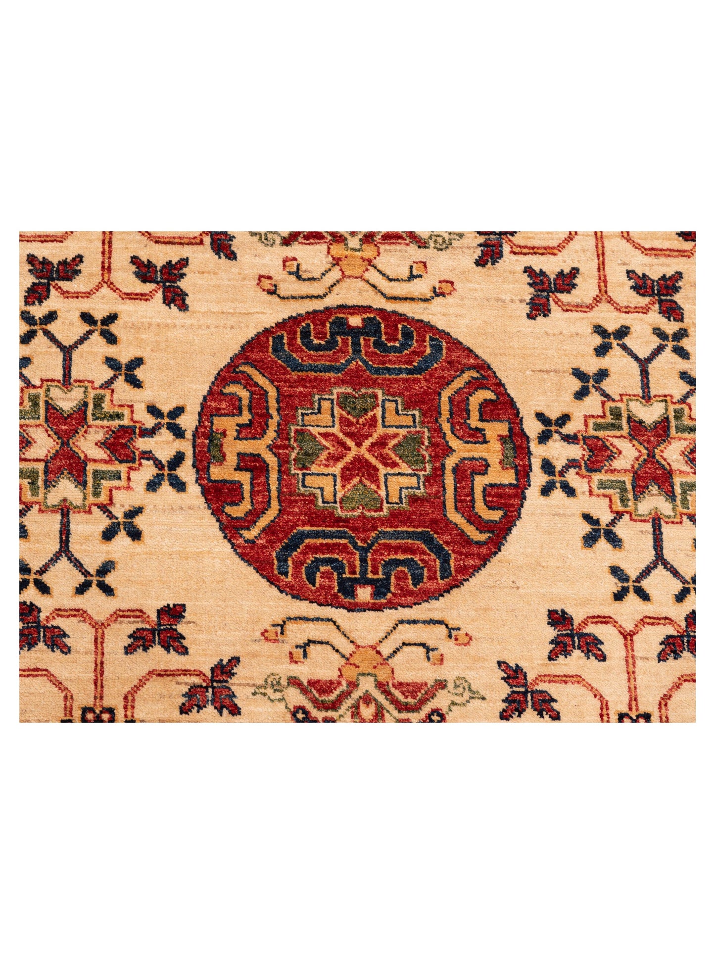 Laila 148713 Ivory Red 5.6x7.10 Hand Knotted Rug