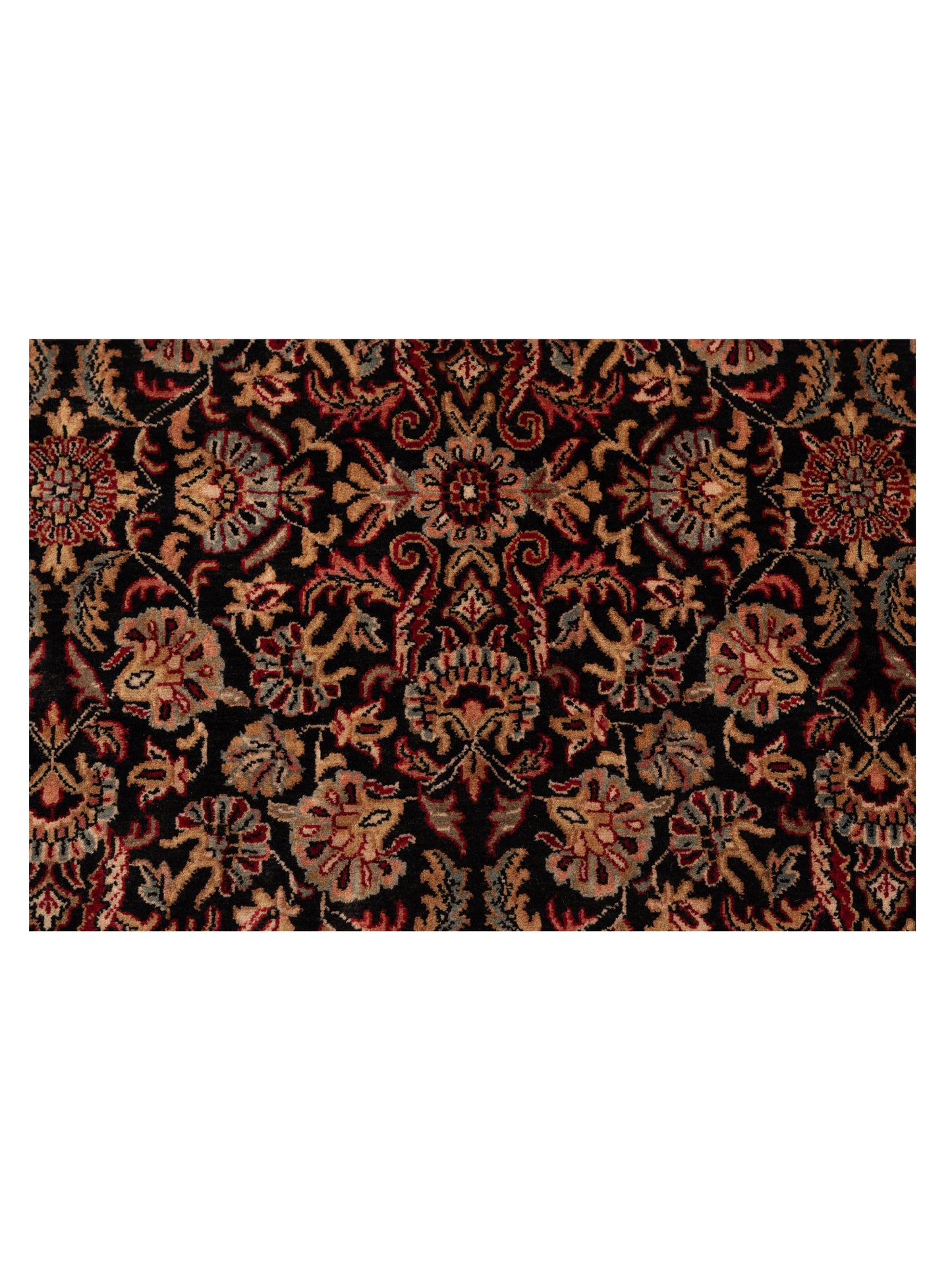 Crown 148717 Black Black 8.11x11.6 Hand Knotted Rug