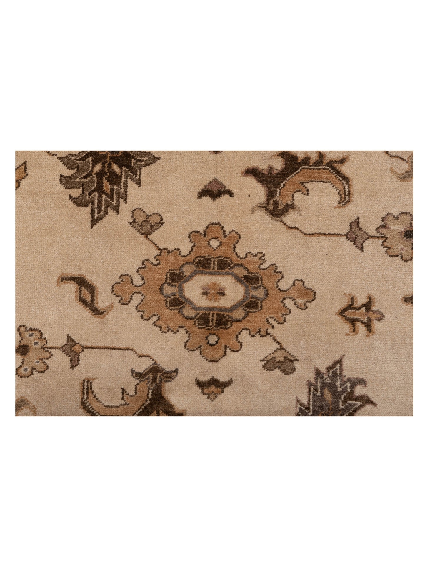 Elvan Nezihe Ivory Gold 9.4x12.10 Hand Knotted Rug