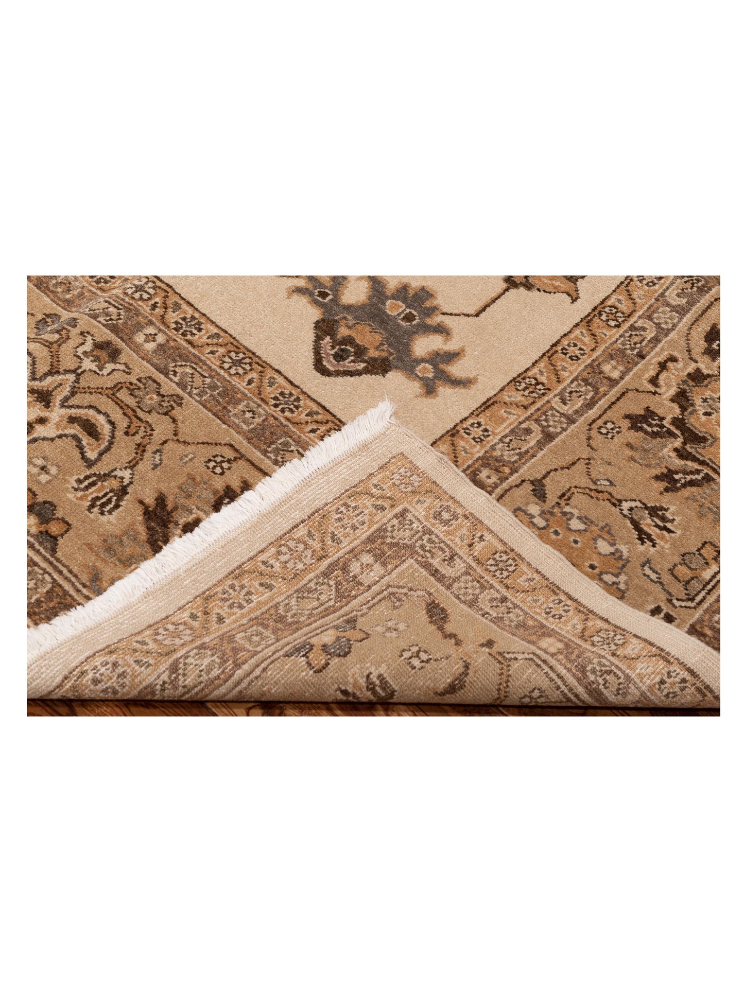 Elvan Nezihe Ivory Gold 9.4x12.10 Hand Knotted Rug