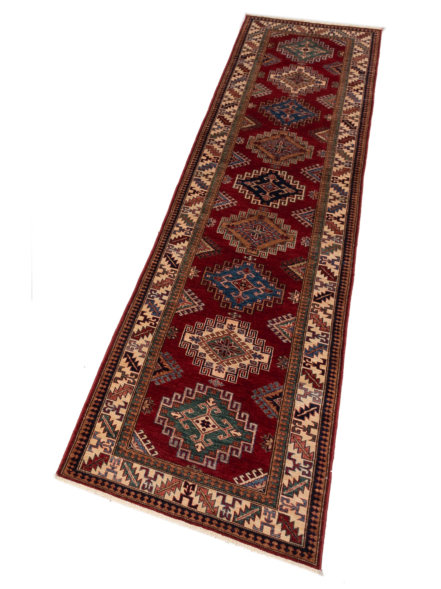 Kars 148736 Red Ivory 3x11.11 Hand Knotted Rug
