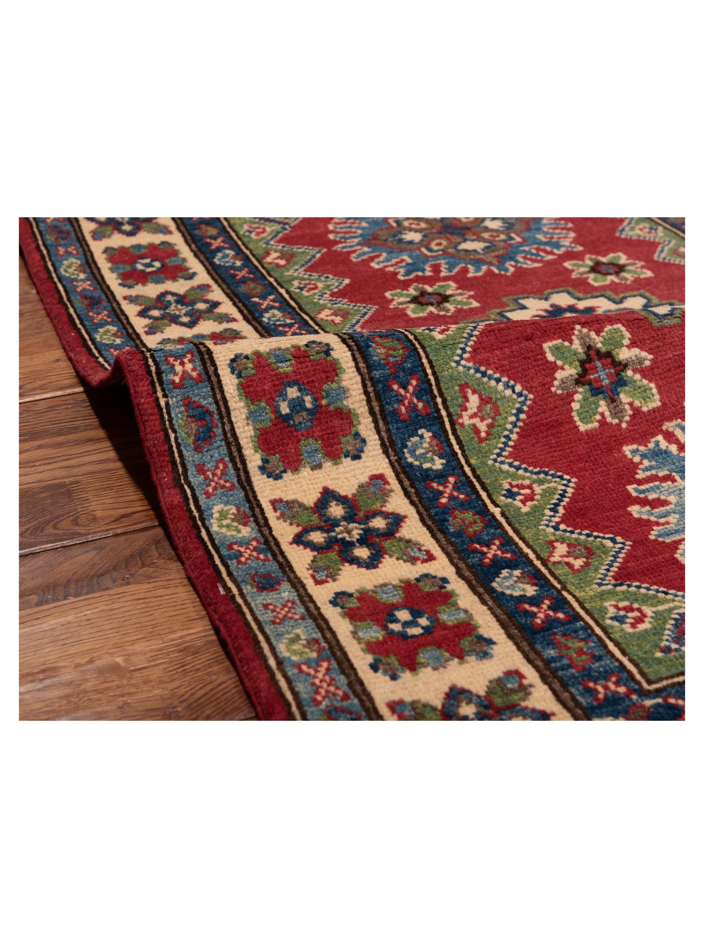 Kazak 148809 Red Ivory 2.9x4 Hand Knotted Rug