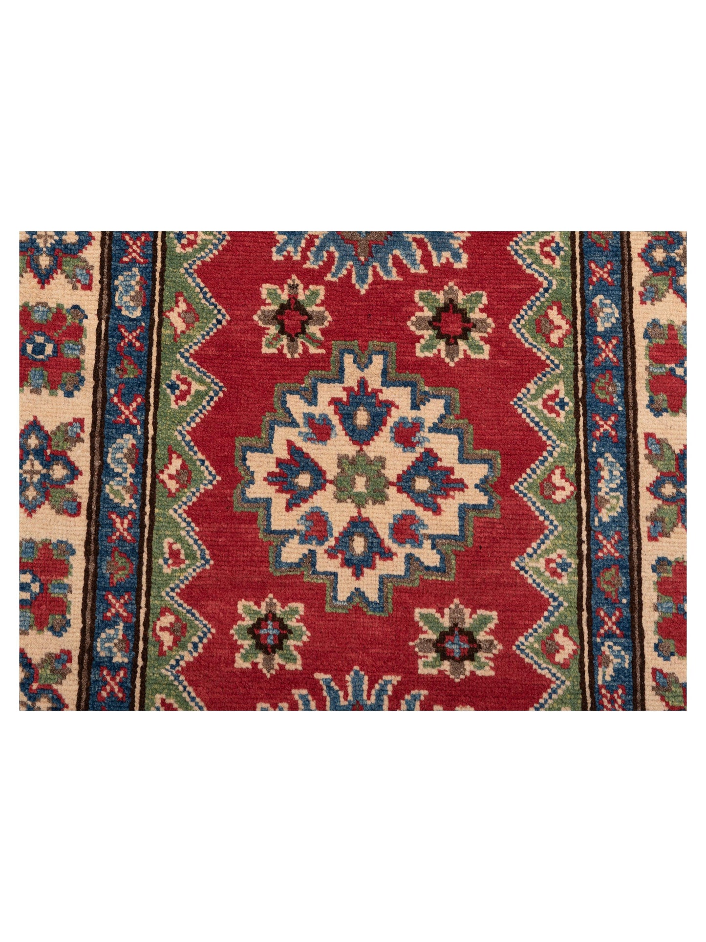 Kazak 148812 Red Ivory 2.9x4 Hand Knotted Rug