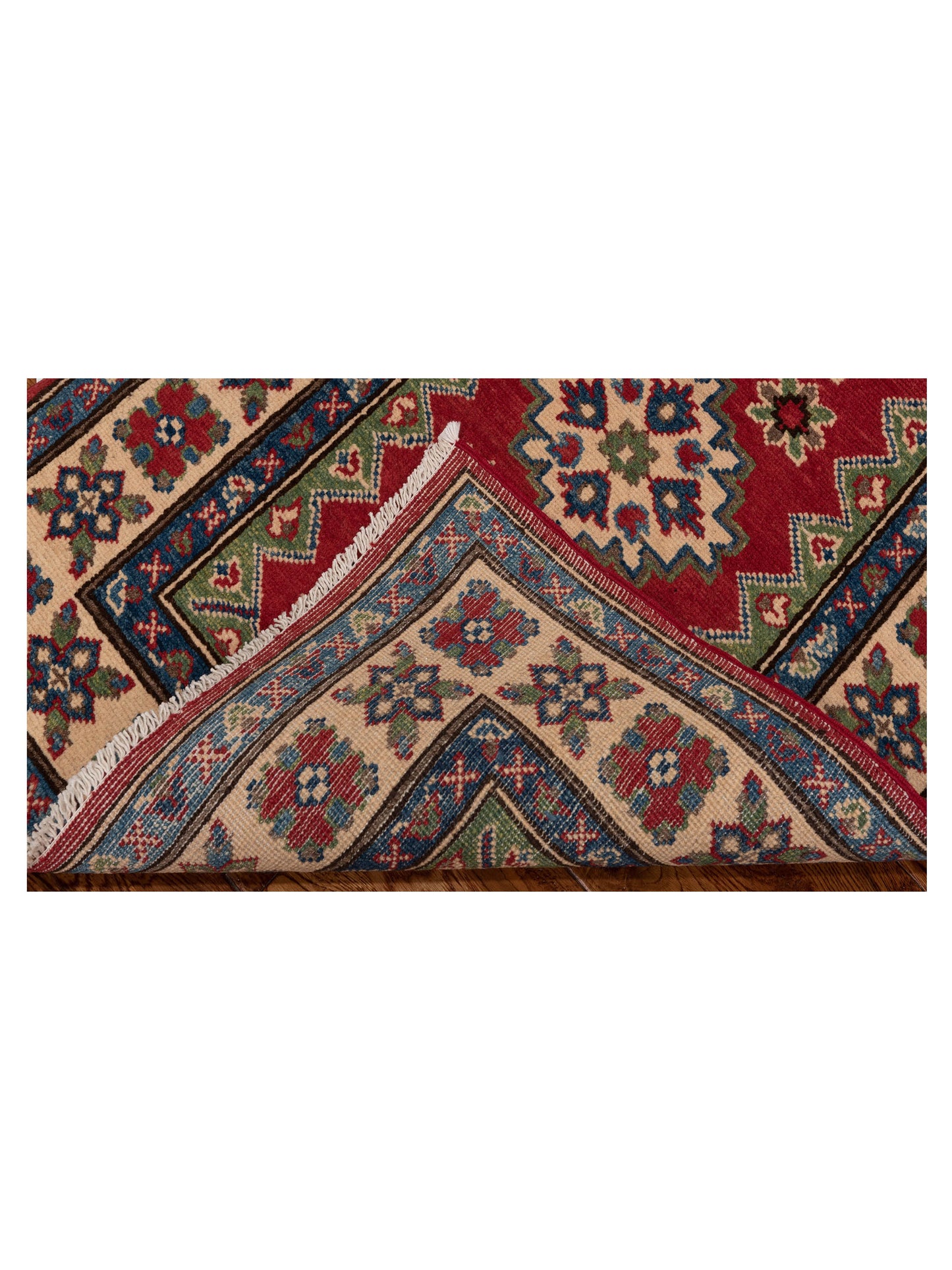 Kazak 148812 Red Ivory 2.9x4 Hand Knotted Rug