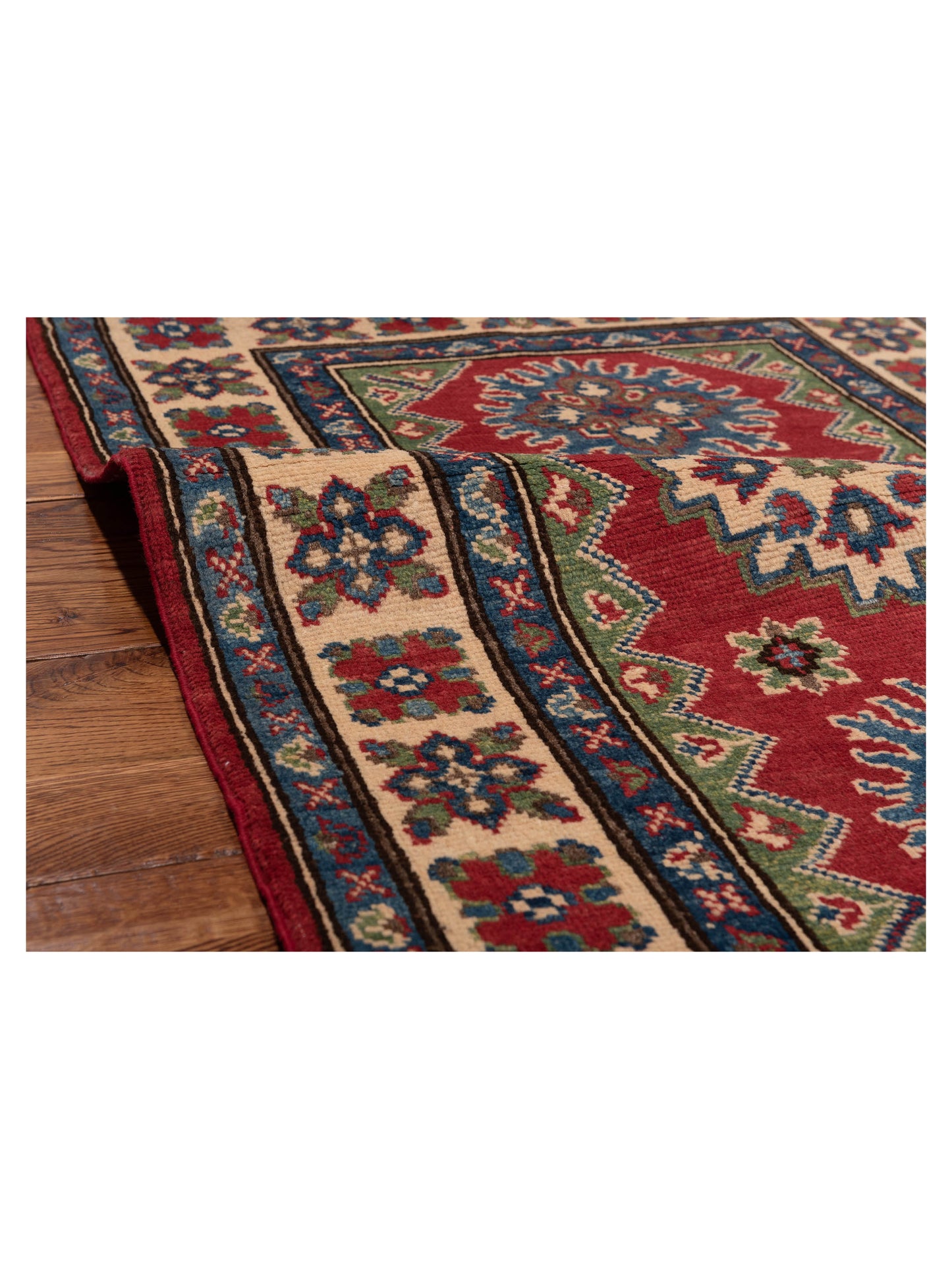Kazak 148812 Red Ivory 2.9x4 Hand Knotted Rug