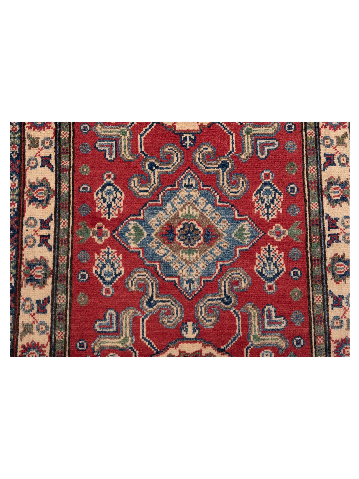 Kazak 148824 Red Ivory 2.8x4 Hand Knotted Rug