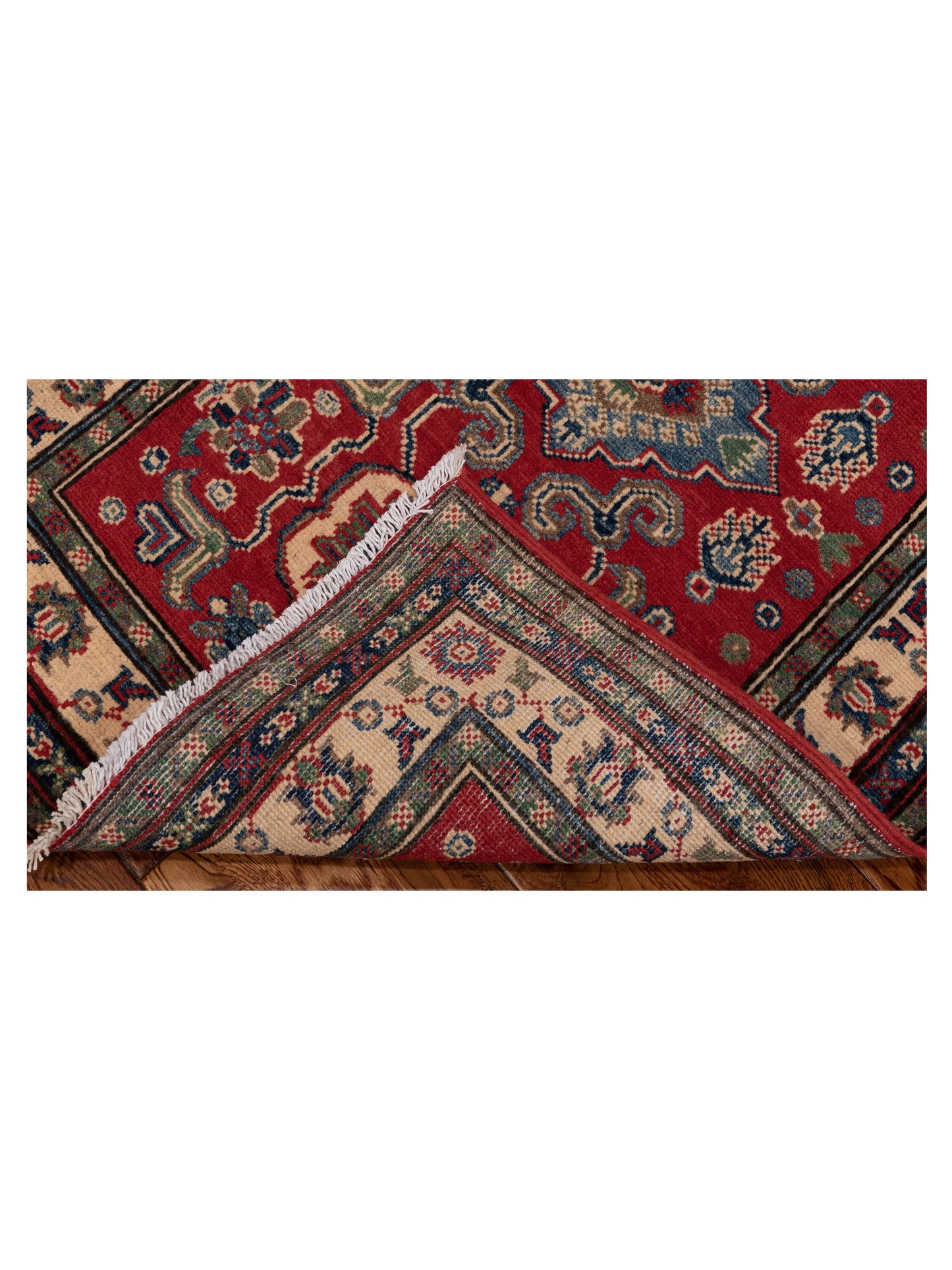 Kazak 148824 Red Ivory 2.8x4 Hand Knotted Rug