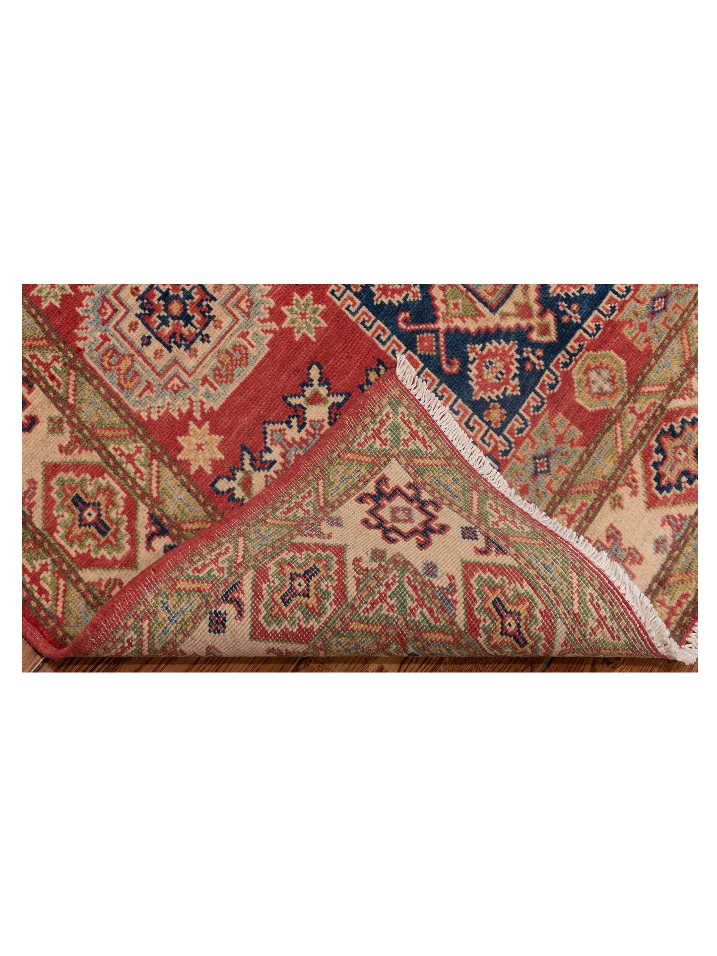Kazak 148845 Red Ivory 4x5.11 Hand Knotted Rug