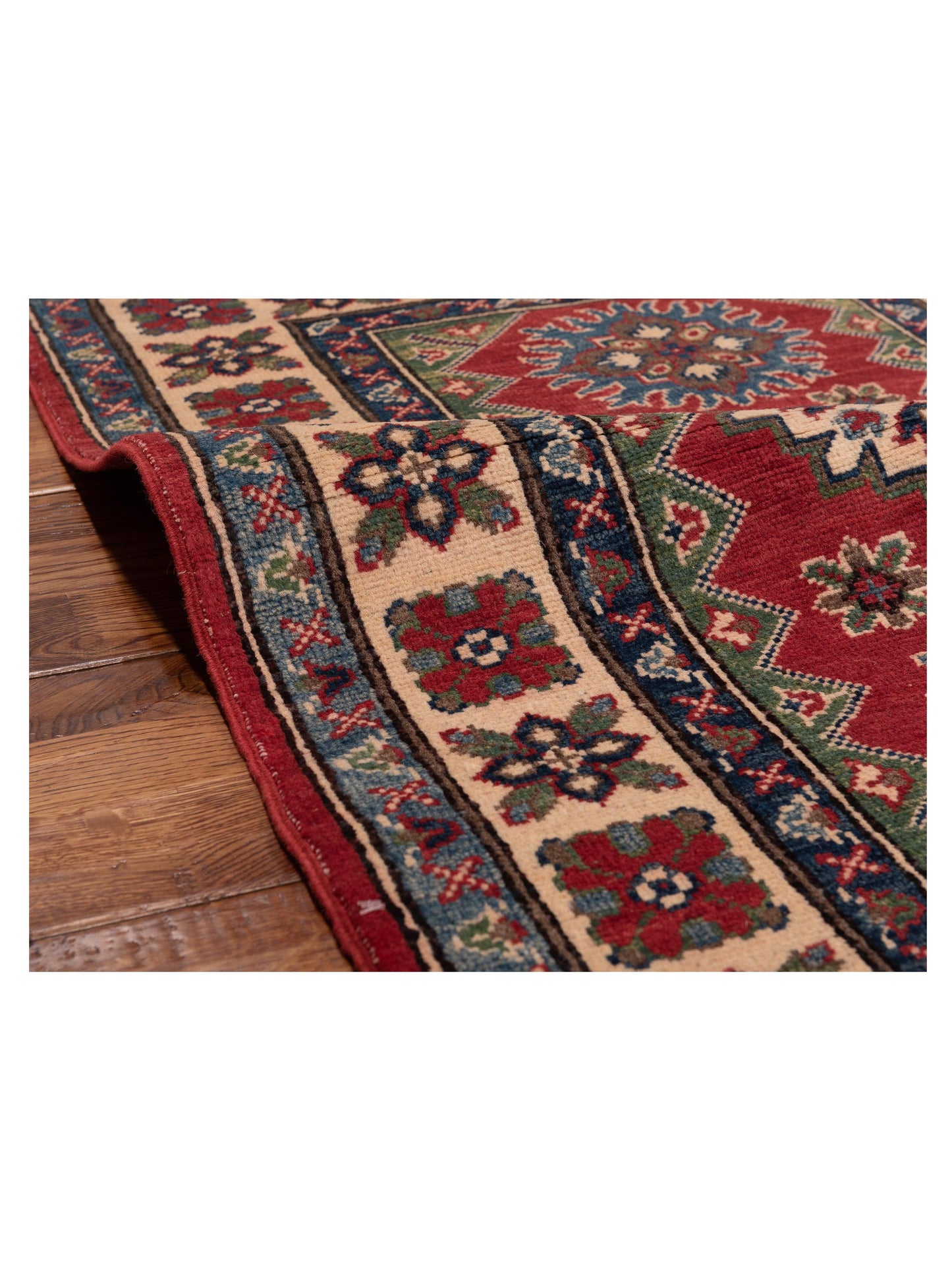 Kazak 148848 Red Ivory 2.7x3.9 Hand Knotted Rug