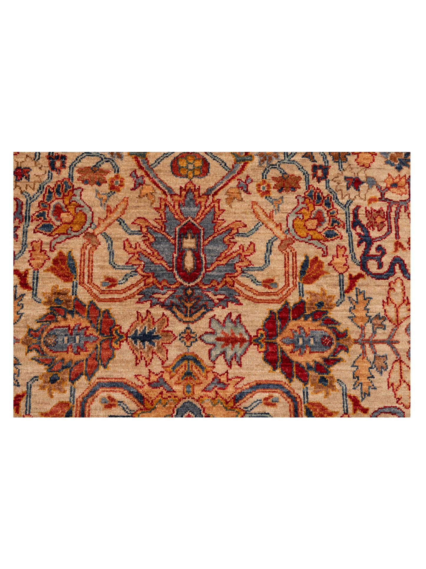 Elvan Ilayda Ivory Red 6x8.10 Hand Knotted Rug