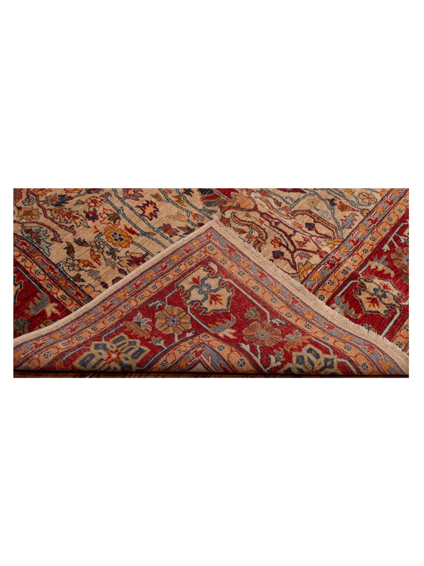 Elvan Ilayda Ivory Red 6x8.10 Hand Knotted Rug