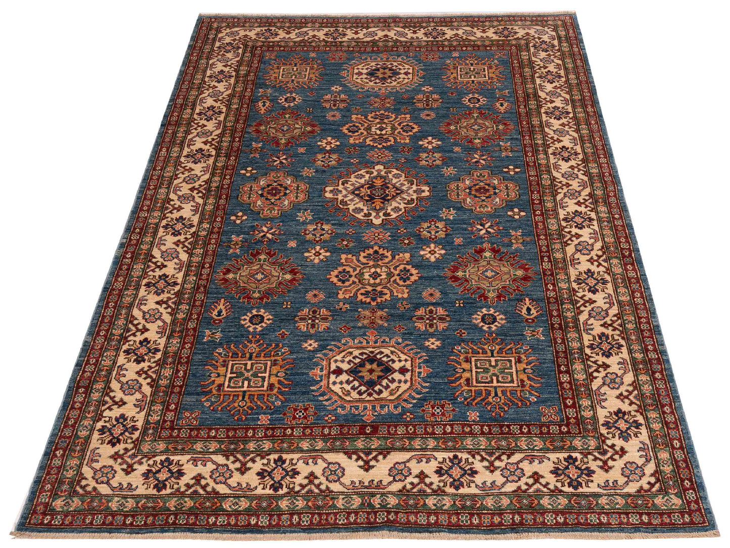 Kars 148934 Blue Ivory 5.10x8.1 Hand Knotted Rug