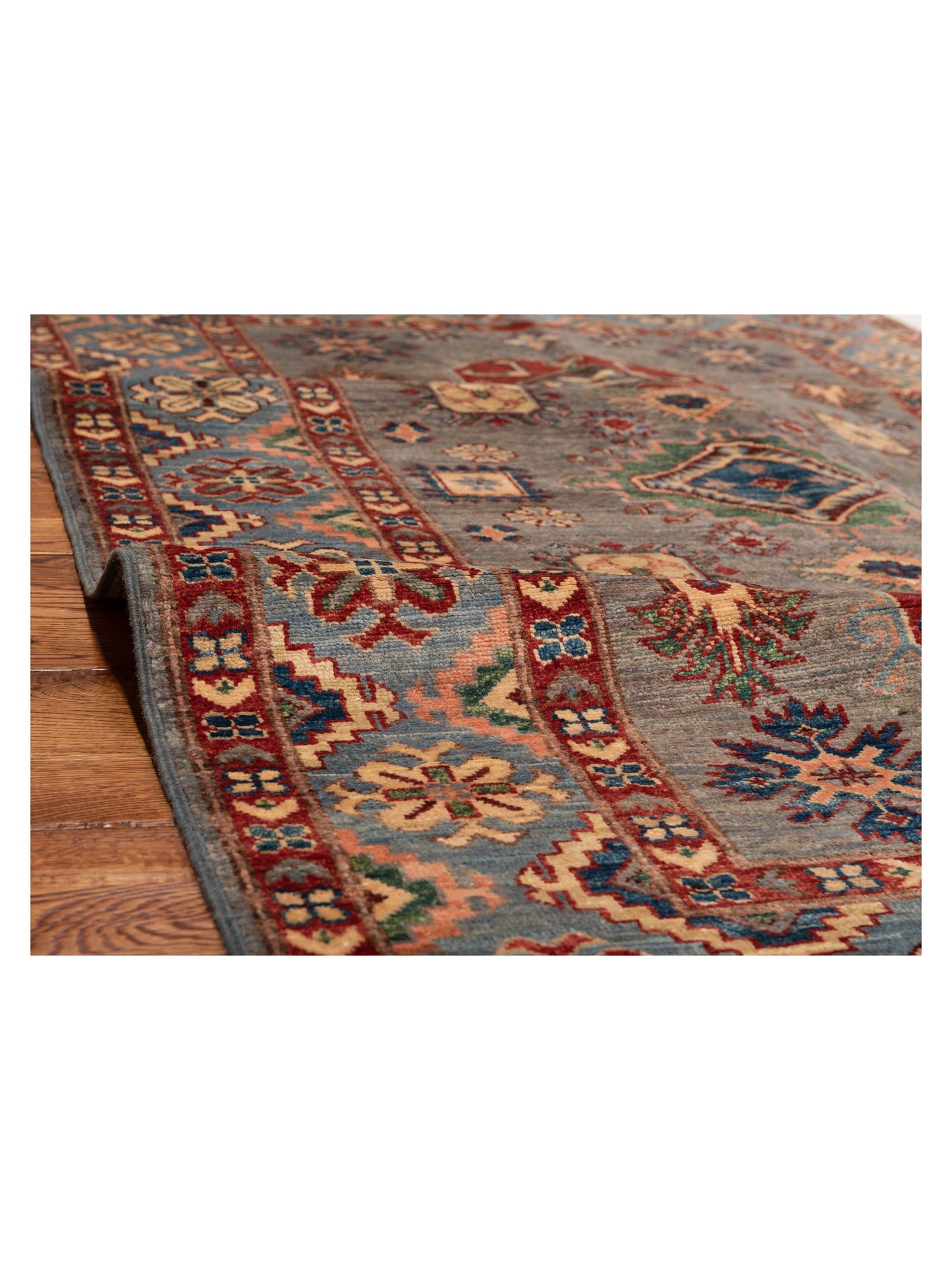 Kars 148962 Silver Blue 4x5.10 Hand Knotted Rug