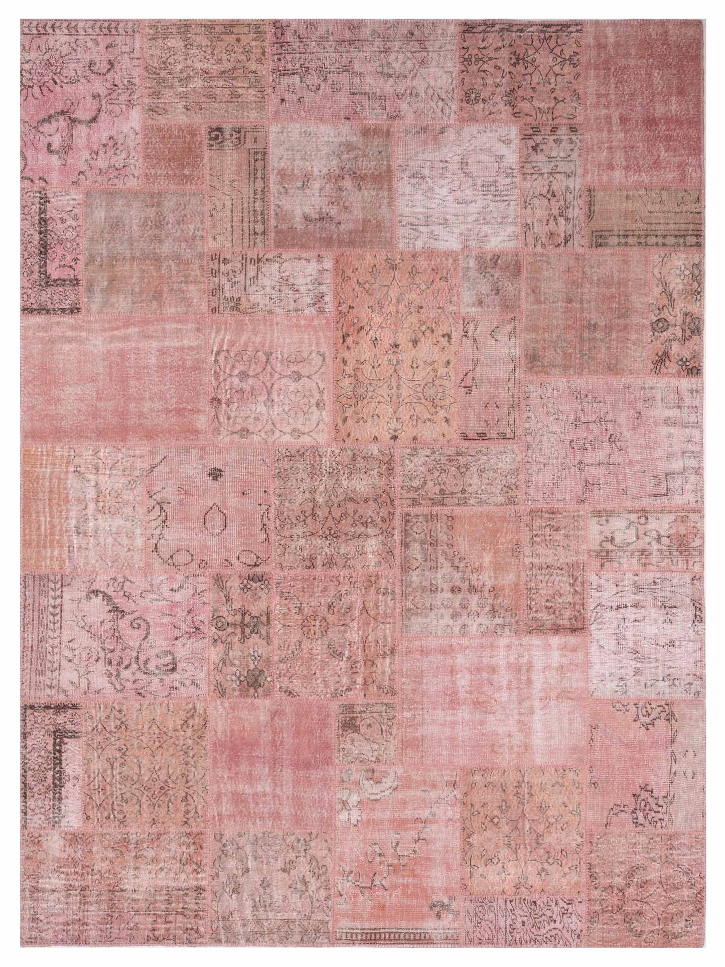 Pasha Turkish Vestige Patchwork  Pink  Contemporary