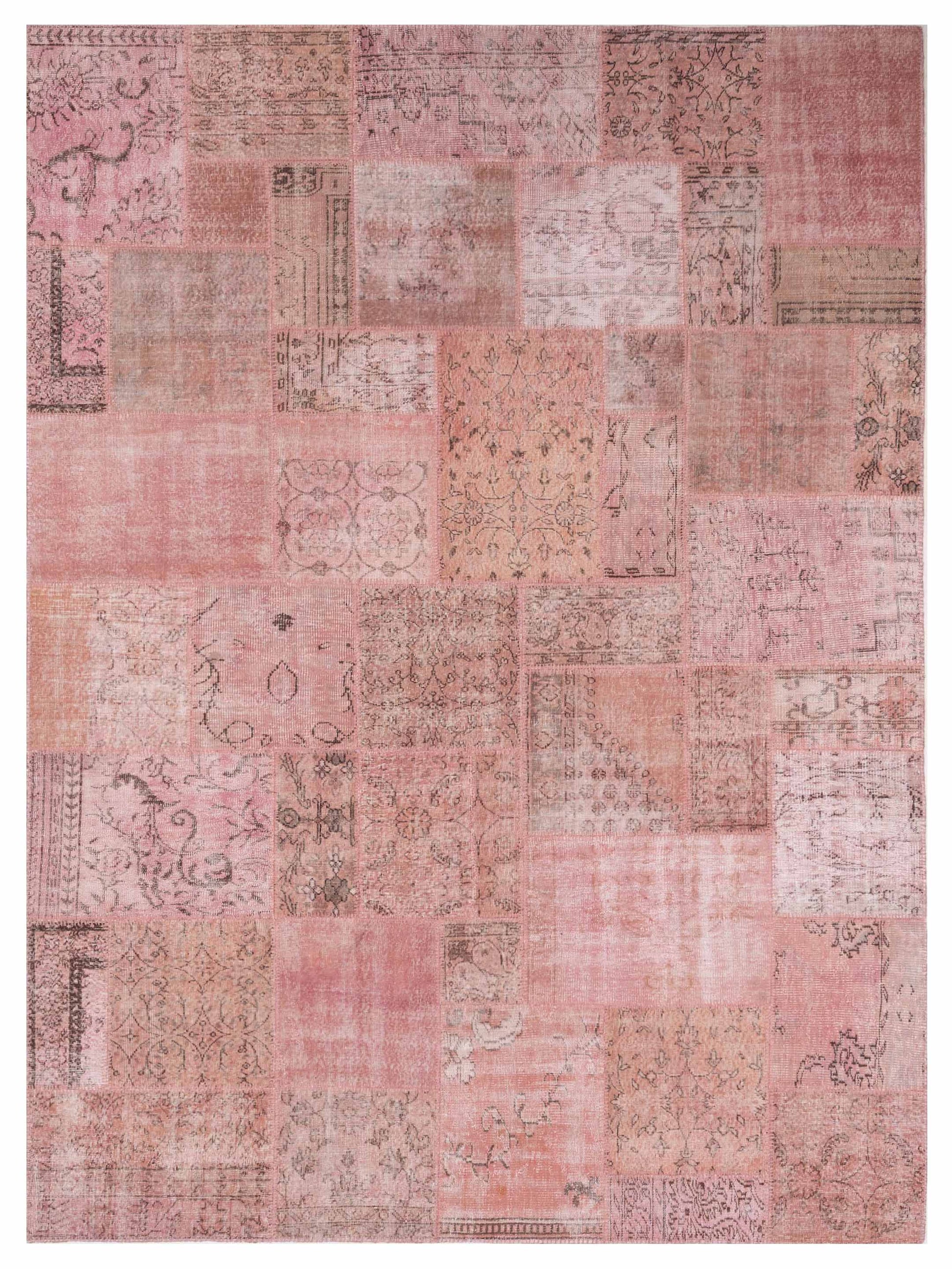 Pasha Turkish Vestige Patchwork  Pink  Contemporary