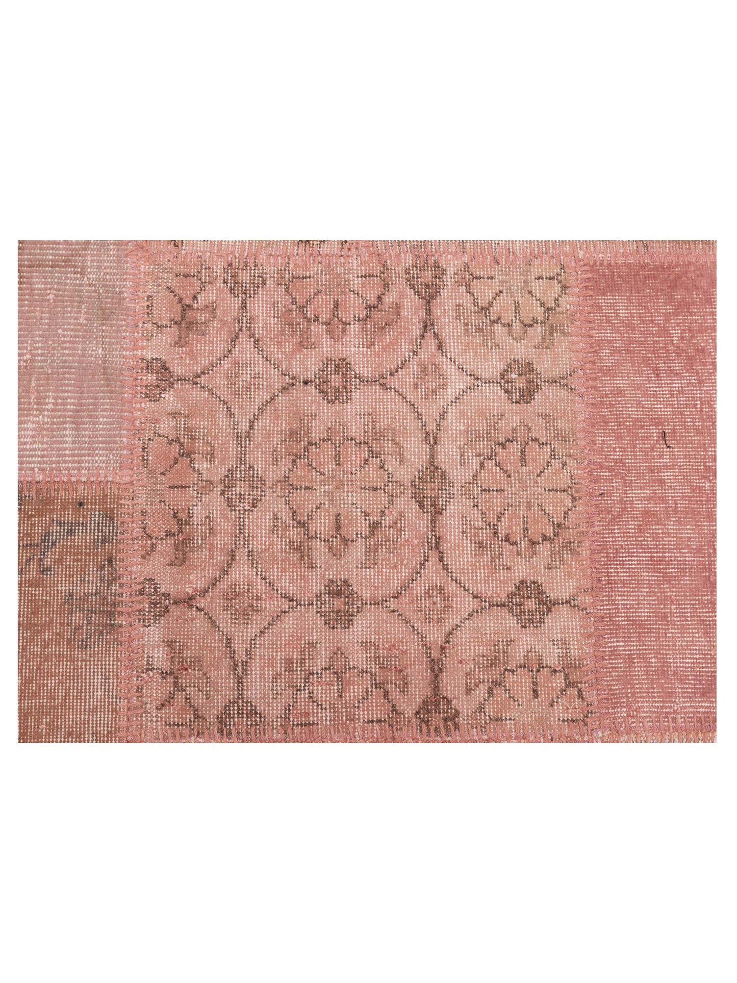 Turkish Vestige Patchwork 149171 Pink 9x12 Hand Knotted Rug