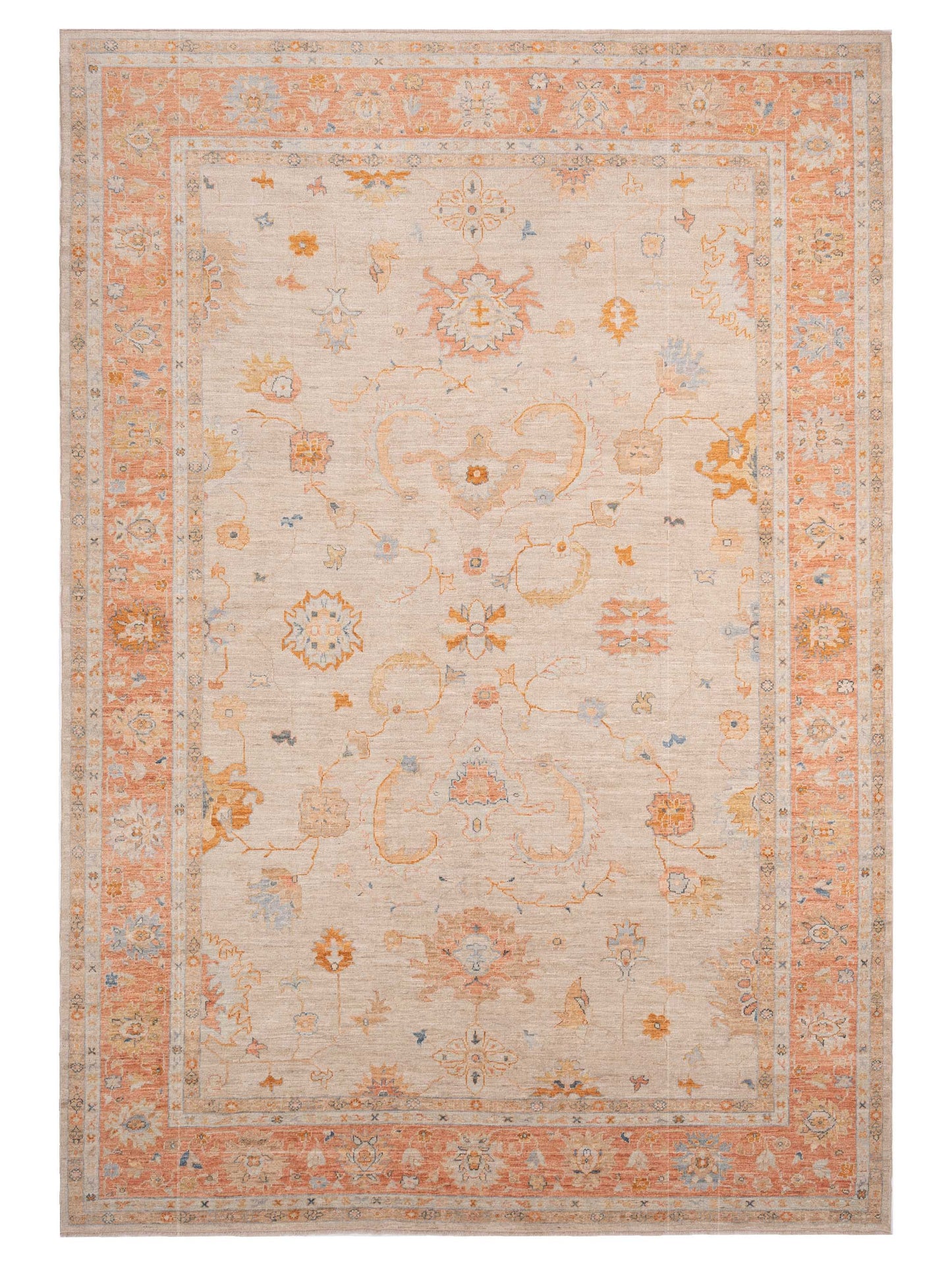 Anadol Angora Oushak Beige Rust Traditional