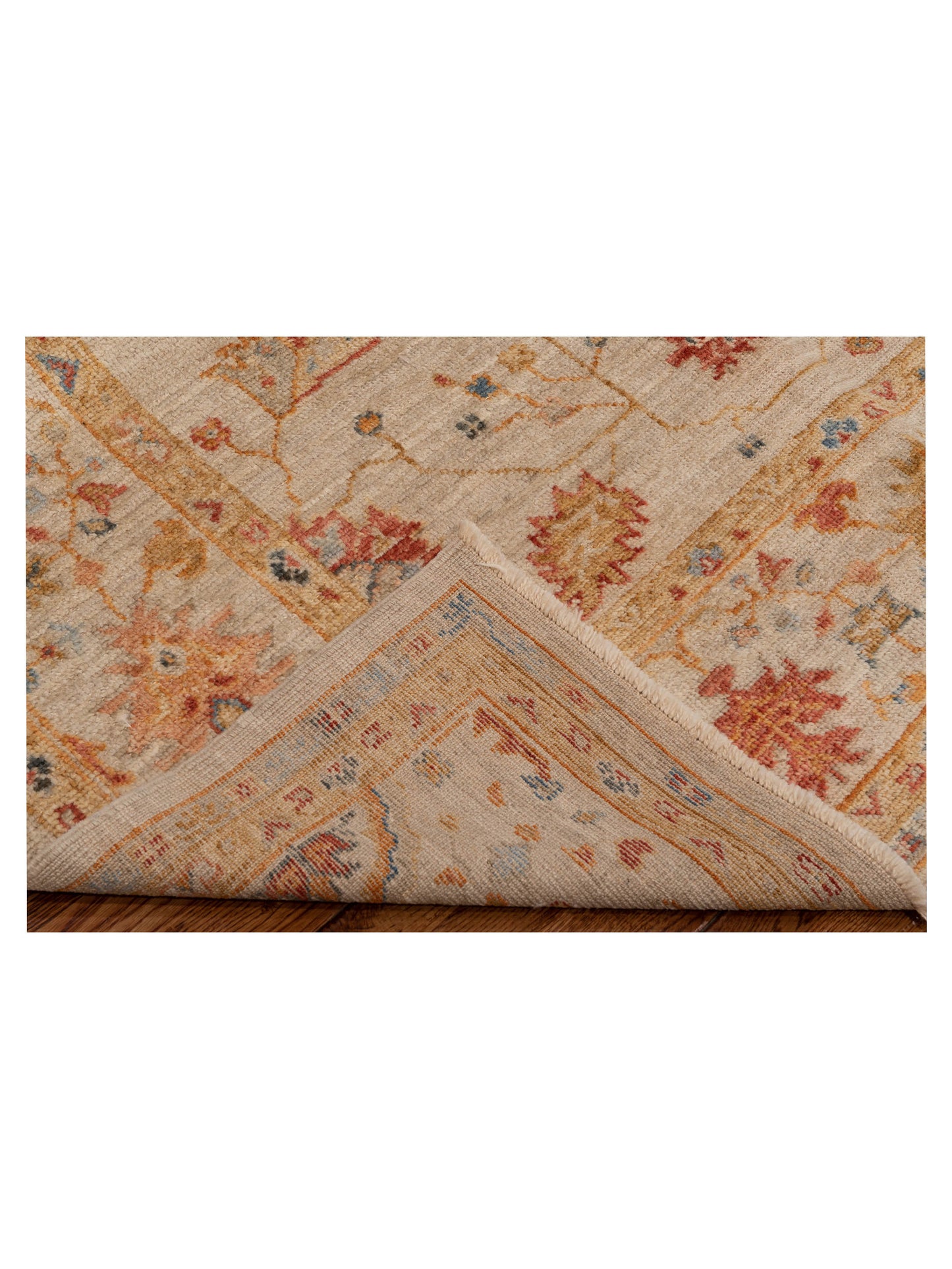 Angora Oushak 149285 Ivory Ivory 7.11x9.5 Hand Knotted Rug