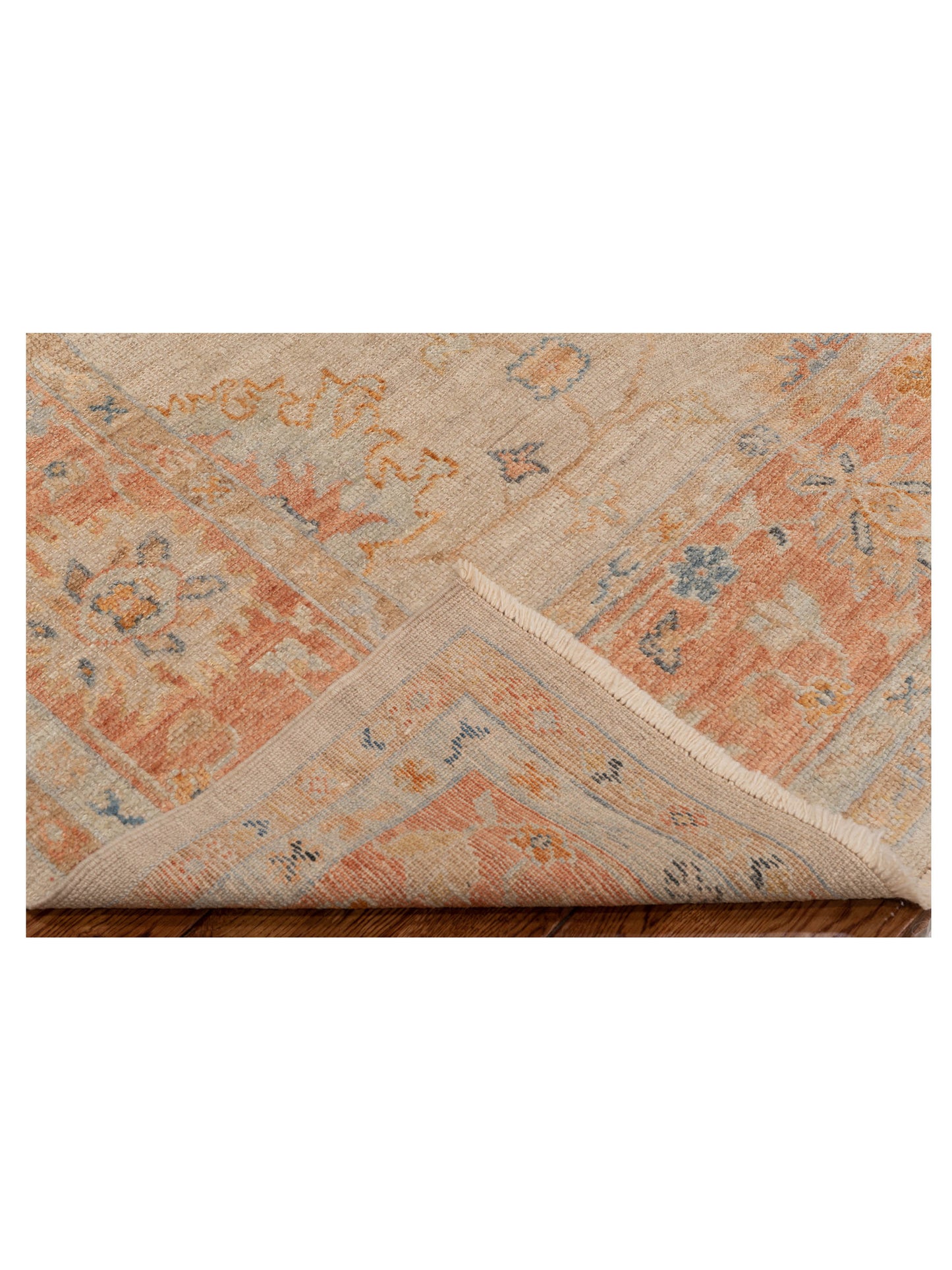 Angora Oushak 149298 Beige Rust 8x9.5 Hand Knotted Rug