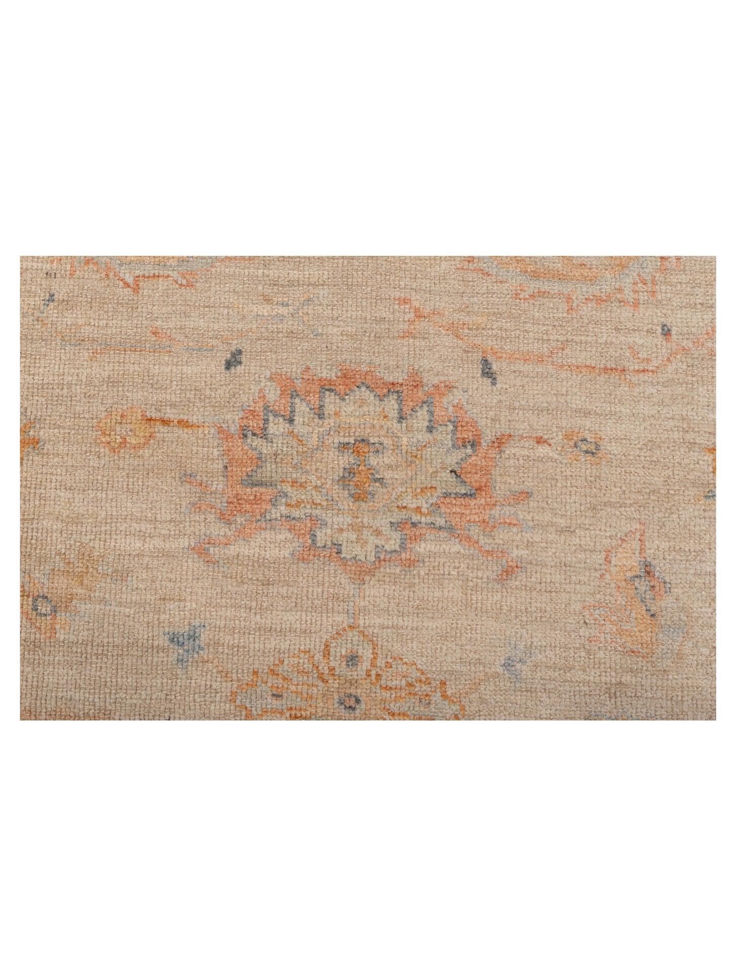 Angora Oushak 149298 Beige Rust 8x9.5 Hand Knotted Rug