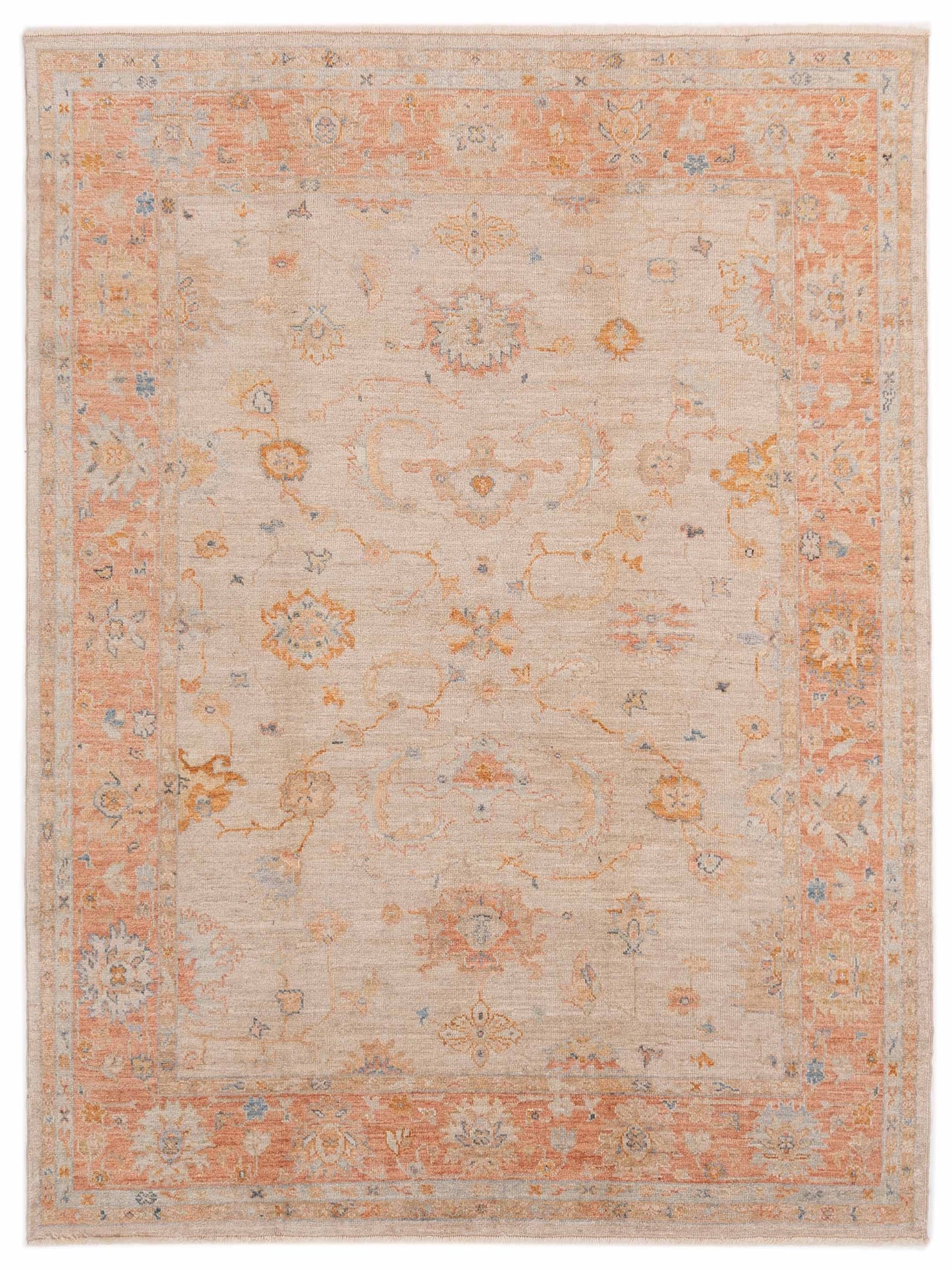 Anadol Angora Oushak Beige Rust Traditional
