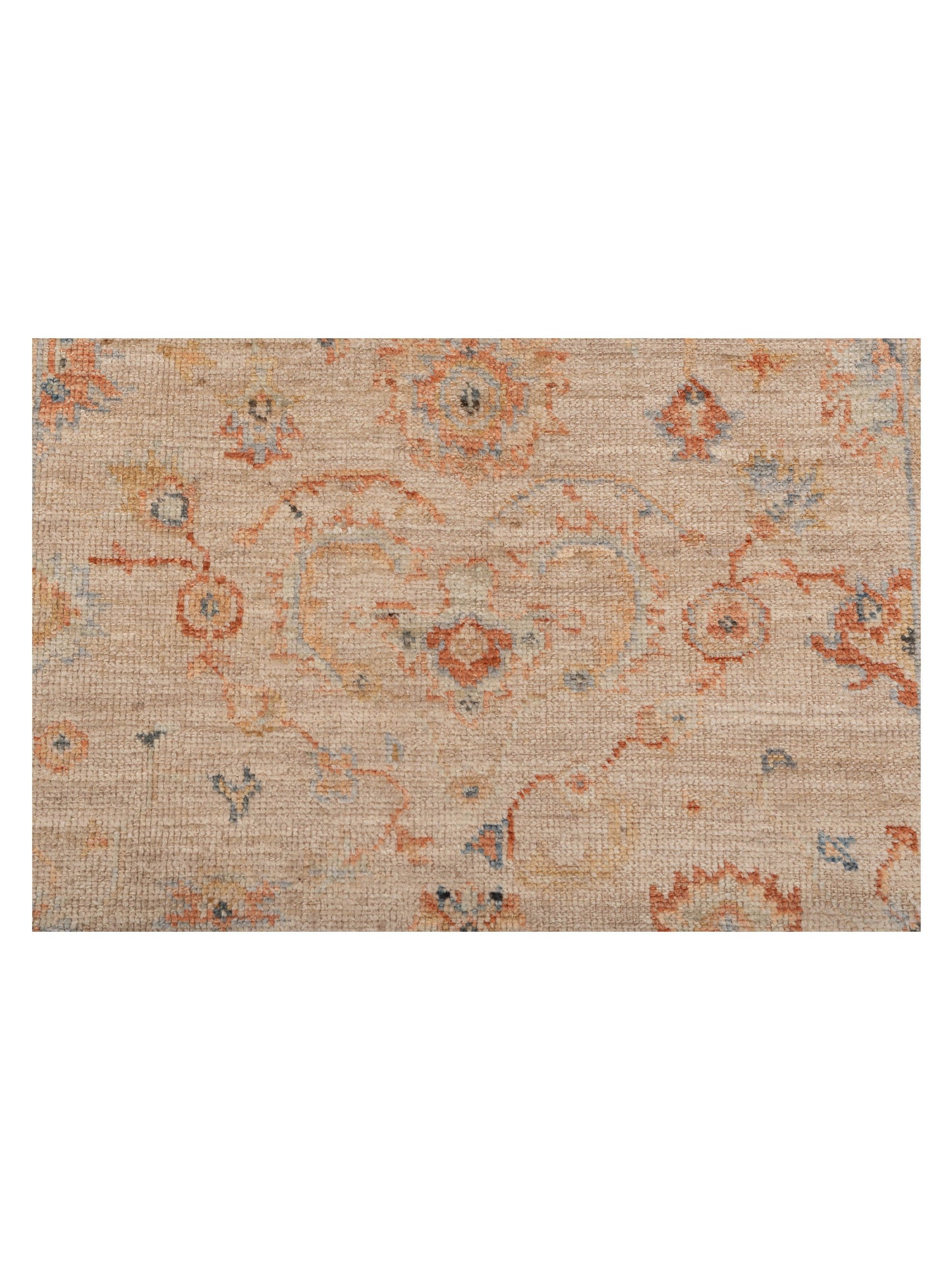 Angora Oushak 149308 Beige Rust 4.1x5.10 Hand Knotted Rug