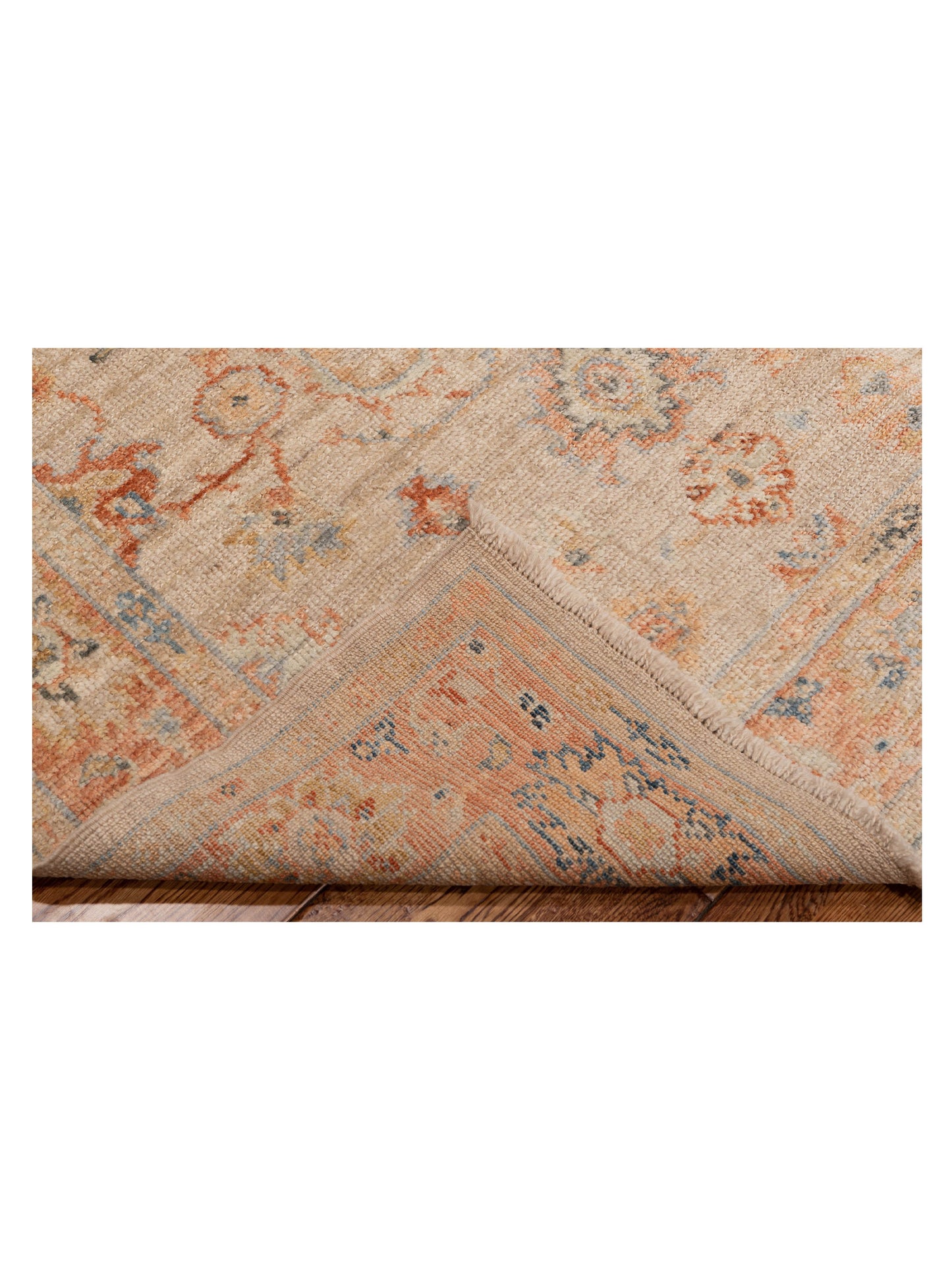 Angora Oushak 149308 Beige Rust 4.1x5.10 Hand Knotted Rug