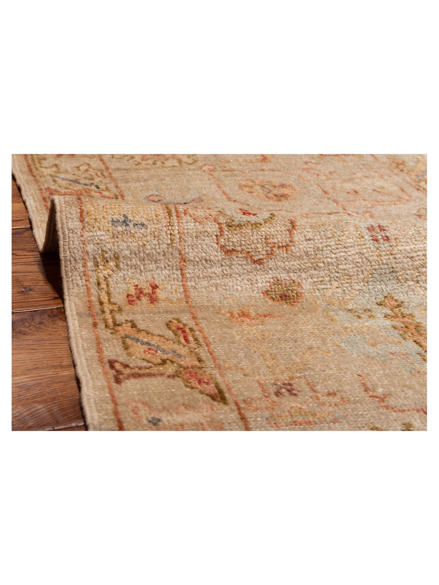 Angora Oushak 149312 Beige Beige 2.7x11.9 Hand Knotted Rug
