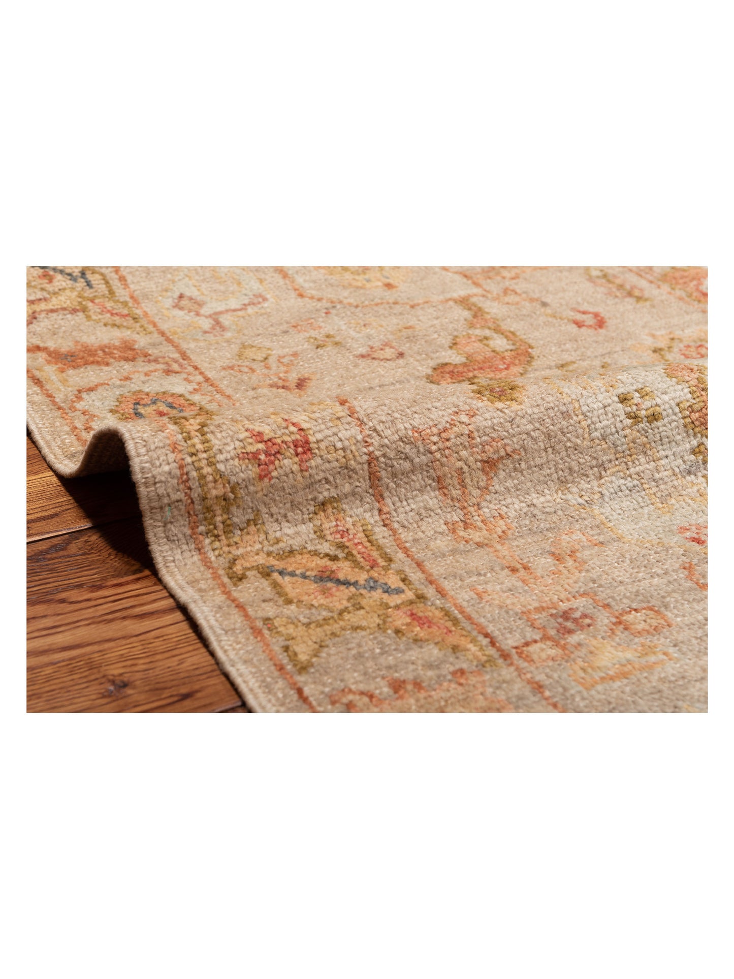 Angora Oushak 149313 Beige Beige 2.7x11.10 Hand Knotted Rug