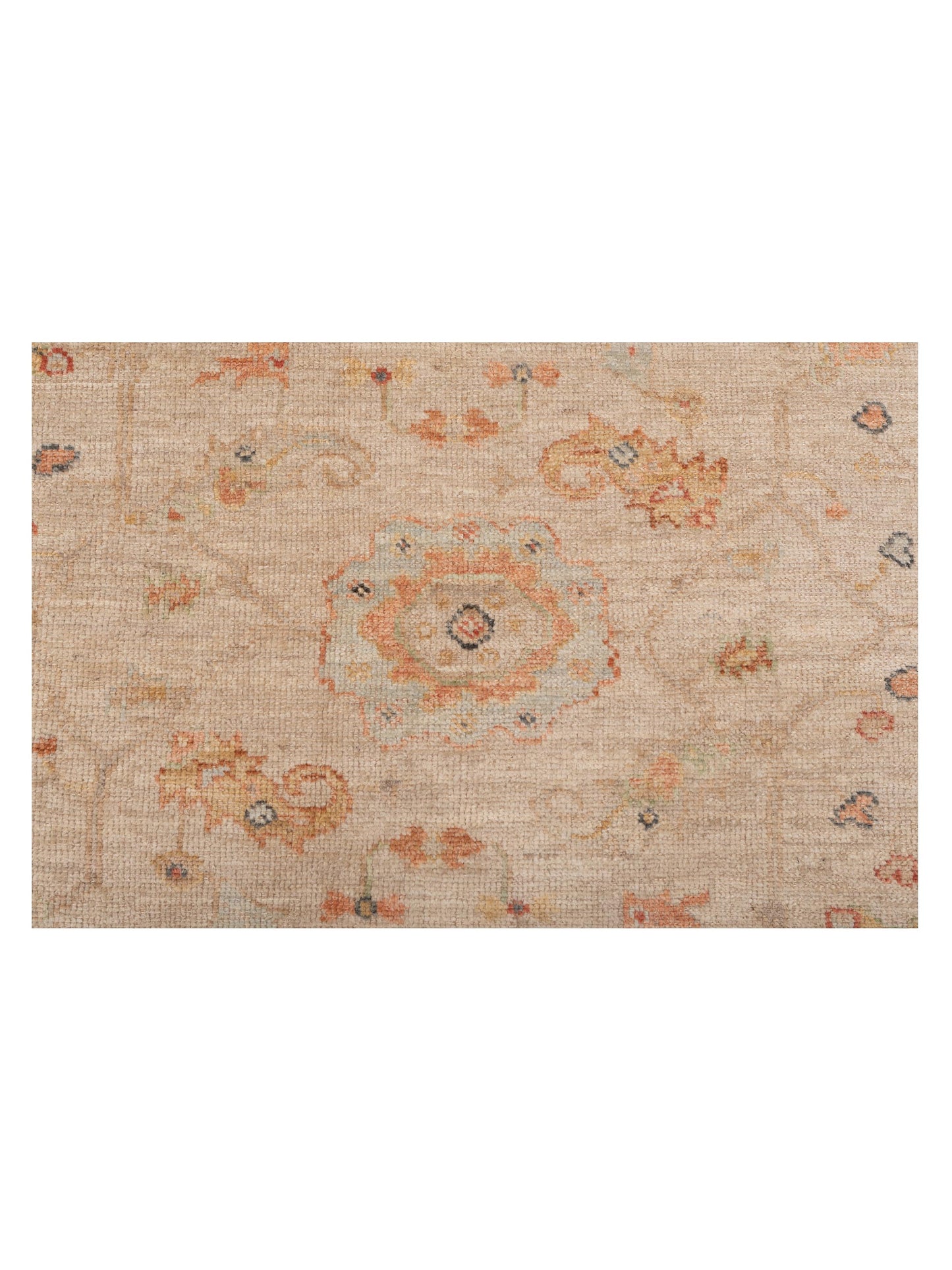 Angora Oushak 149325 Beige Beige 5x6.9 Hand Knotted Rug