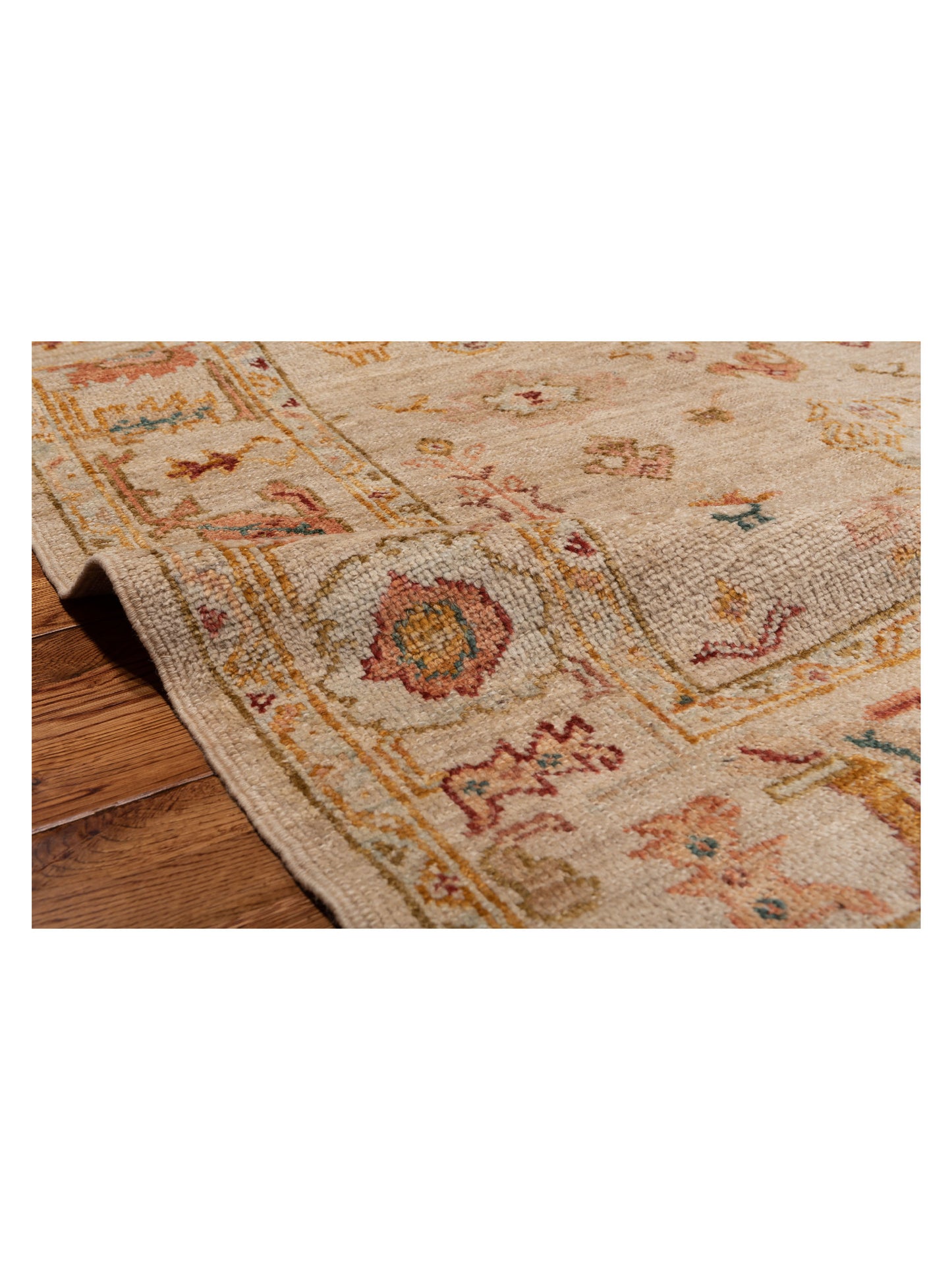 Angora Oushak 149331 Ivory Ivory 5x6.10 Hand Knotted Rug