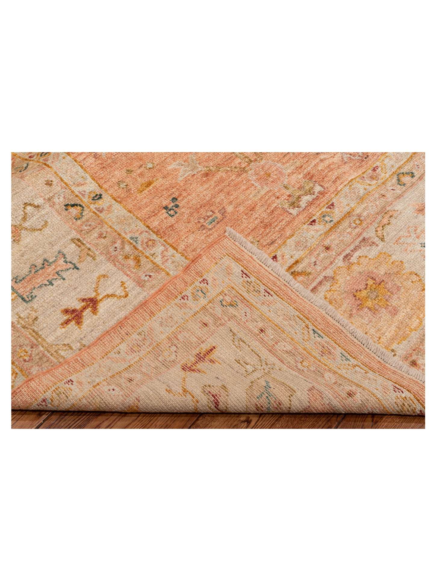 Angora Oushak 149332 Pink Ivory 10x13.4 Hand Knotted Rug